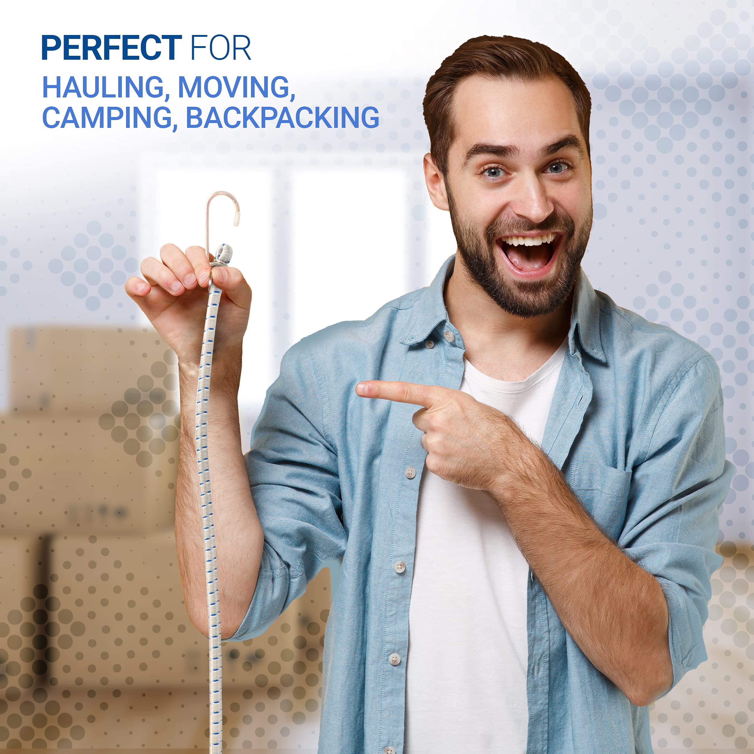 Heavy Duty Bungee Cords with Steel Hooks - 60