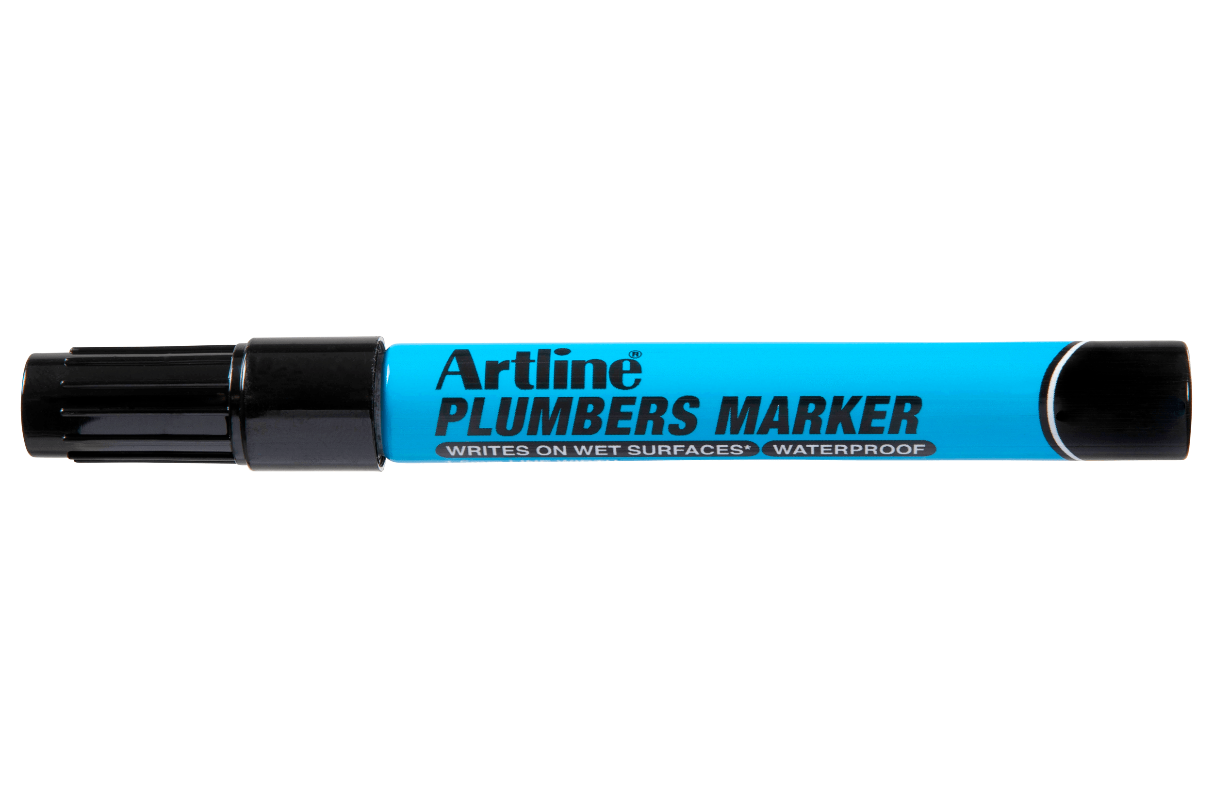 Artline Plumbers Permanent Marker Bullet Tip Black - 12 Pack - Waterproof Industrial Markers for Plumbing, HVAC, Construction & Metal Work - Ideal for Pipe Labeling, Tool Marking & Workshop Use