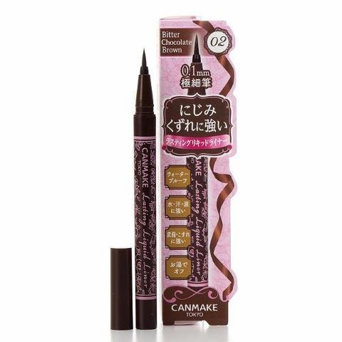 Canmake Lasting Liquid Liner Ultra Fine Tip Eyeliner - Bitter Chocolate Brown | Waterproof & Smudge Proof | Perfect for Everyday Makeup & Special Occasions