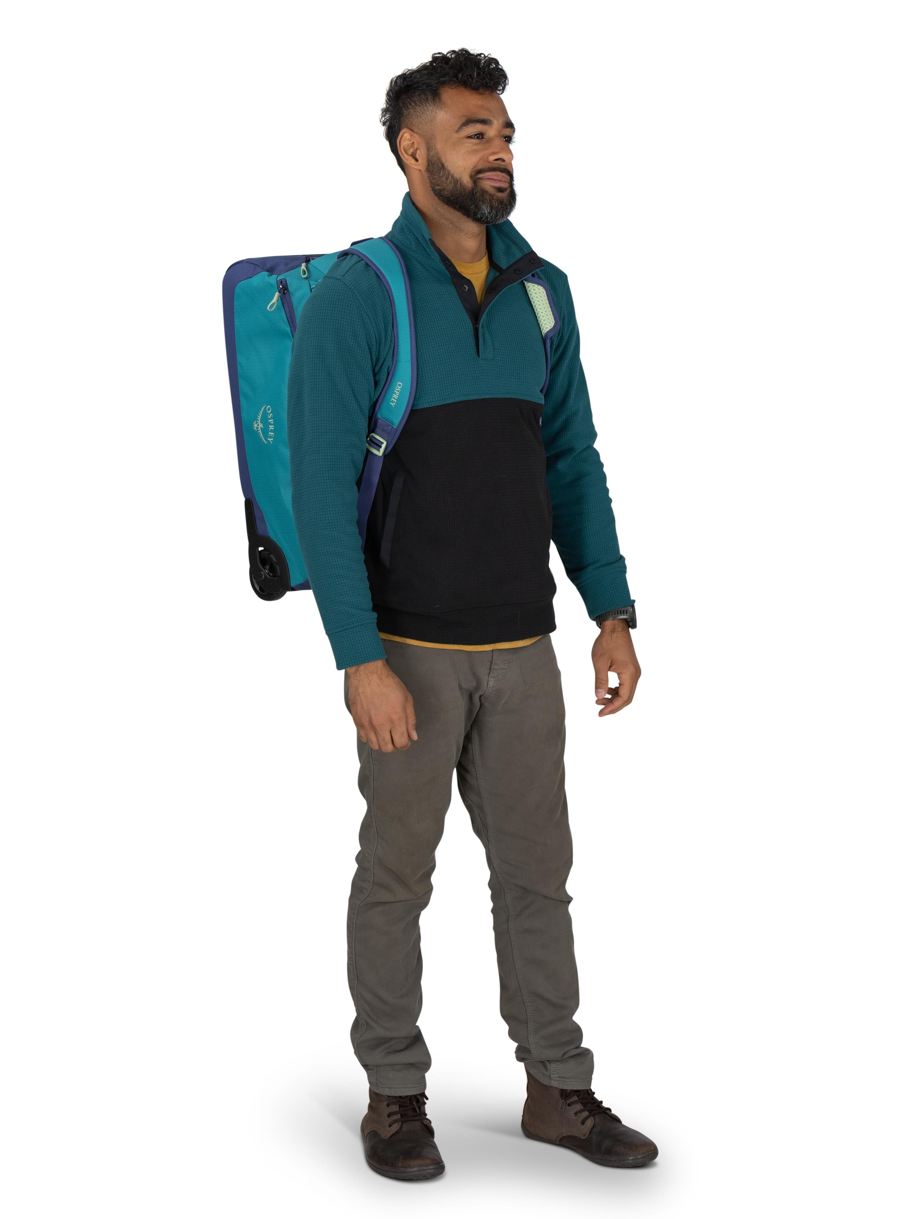 Osprey Daylite 40L Wheeled Carry On Duffel Bag - Lightweight Travel Luggage for Airplane, Weekend Trips & Outdoor Adventures