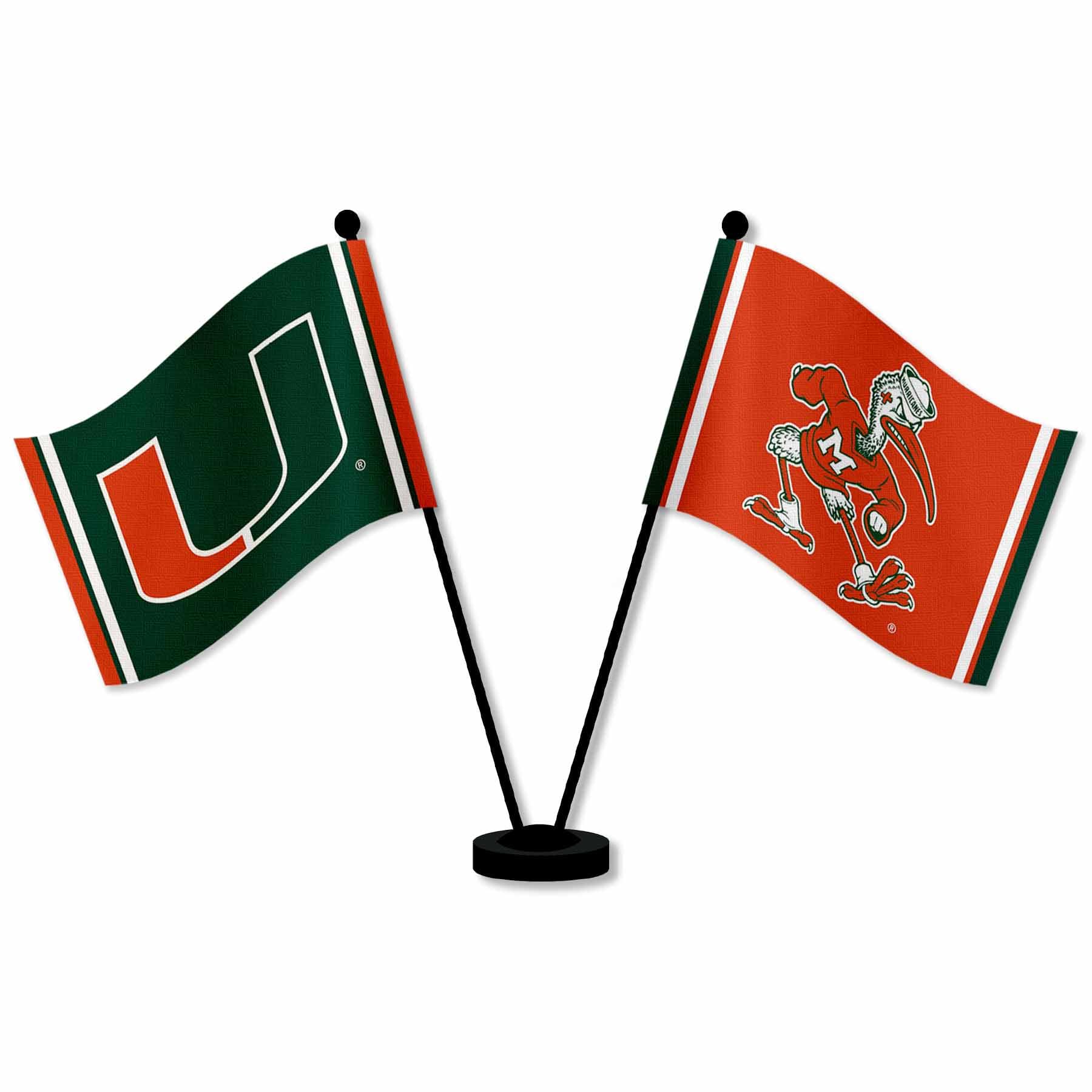 WinCraft Hurricanes Desk & Tabletop Flags - Perfect for Home, Office, and Game Day Decorations