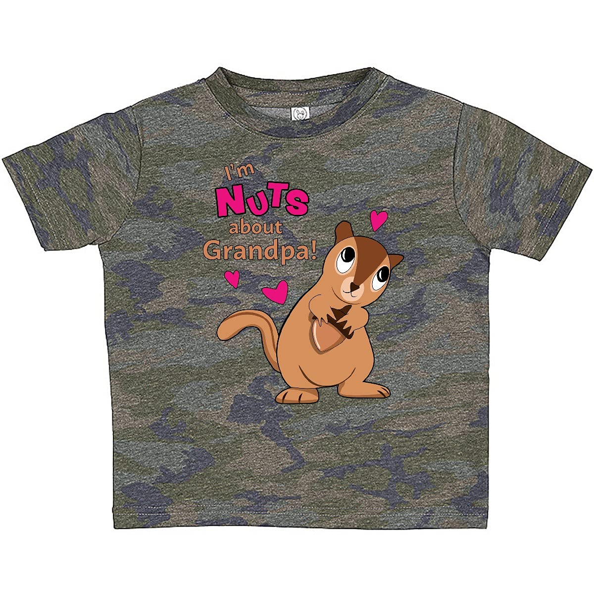 I'm Nuts About Grandpa Baby T-Shirt - Cute Graphic Toddler Shirt | Soft Cotton Infant Tee for Grandparents Day & Family Photos | Funny Grandchild Gift