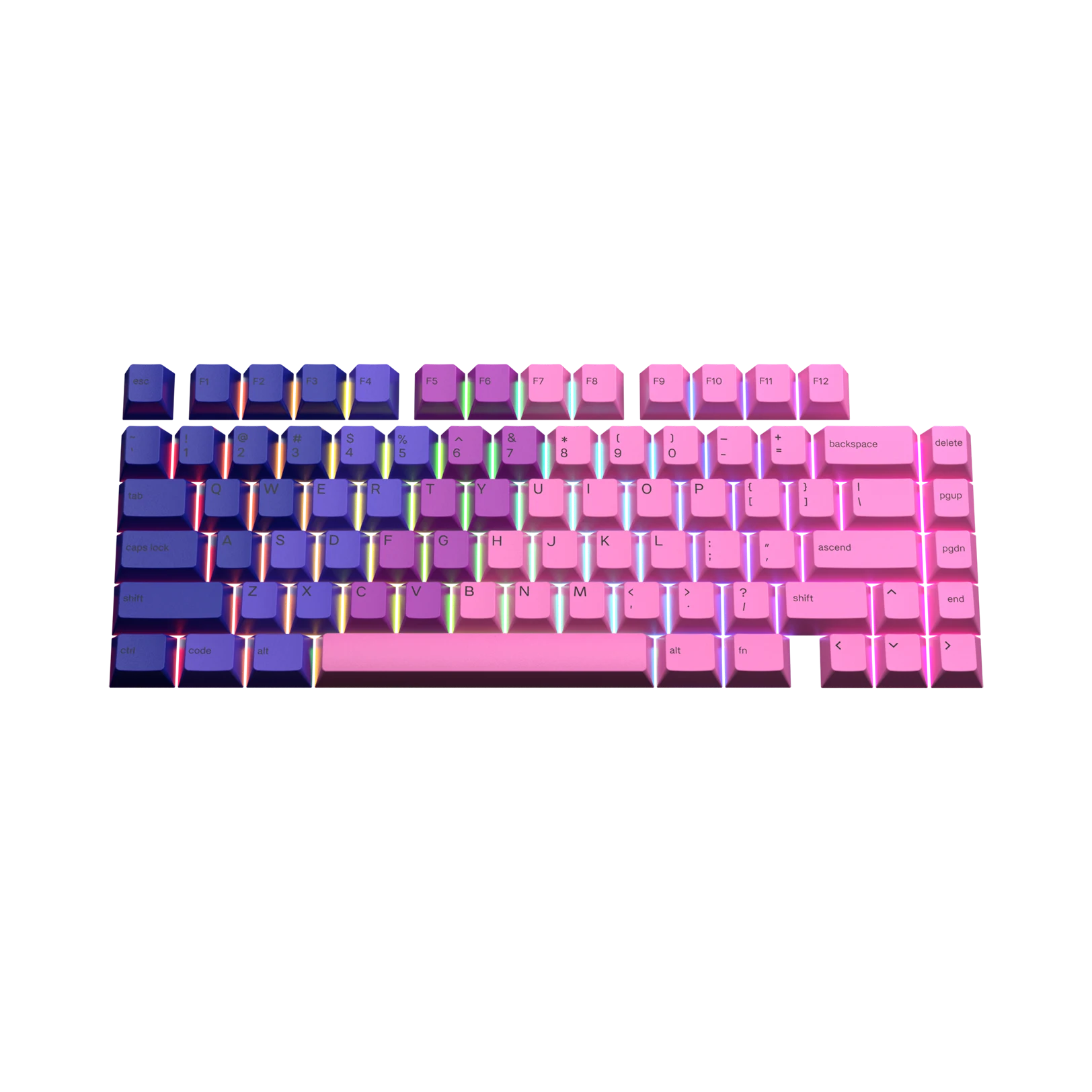 Nebula Keycaps for Mechanical Keyboards - Custom RGB Backlit Keycap Set for Gaming & Typing - Perfect for PC, Mac, and Laptop Keyboards