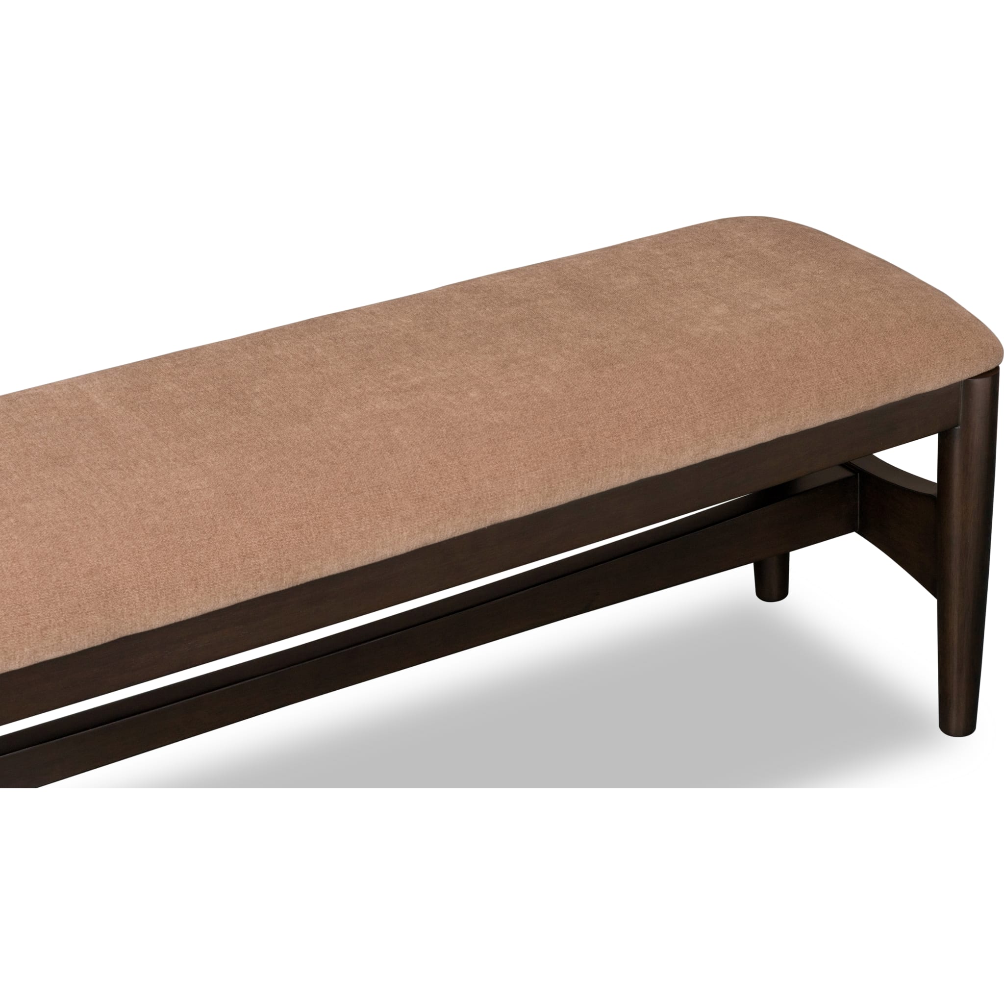 Koko Upholstered Dining Bench in Minx - Modern Kitchen Bench Seat with Tufted Back for Dining Room, Breakfast Nook & Entryway
