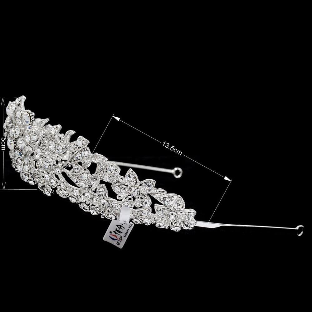 Elegant Austrian Crystals Wedding Tiara - Royal Bridal Crown Diadem JHA4714 | Perfect for Brides, Princess-Themed Parties & Special Occasions