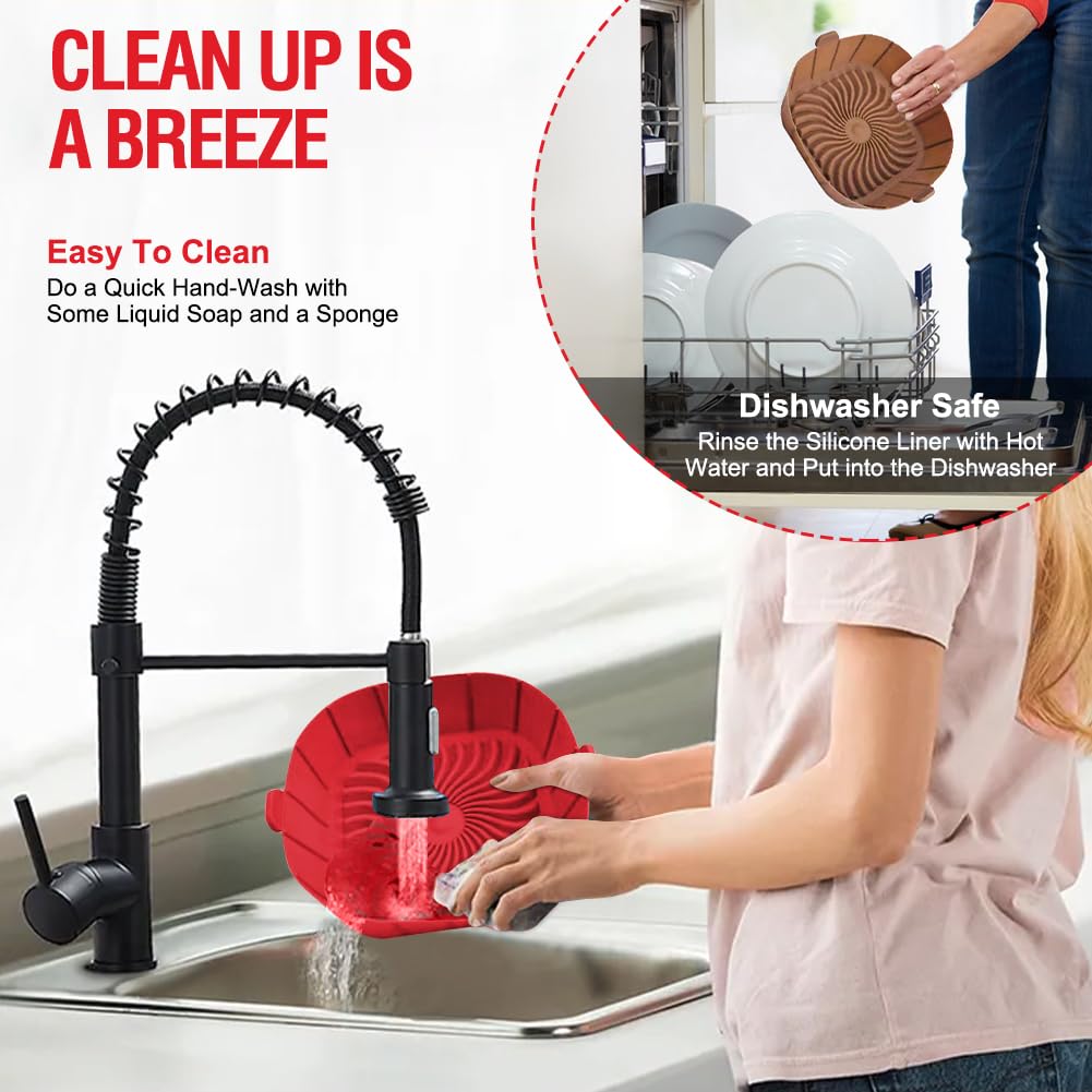Non-Stick Silicone Air Fryer Liners for 2-3 QT Small Air Fryers - 2 Pack Square Reusable Baking Tray Accessories - Perfect for Healthy Cooking, Roasting, and Baking - Better Than Paper Liners