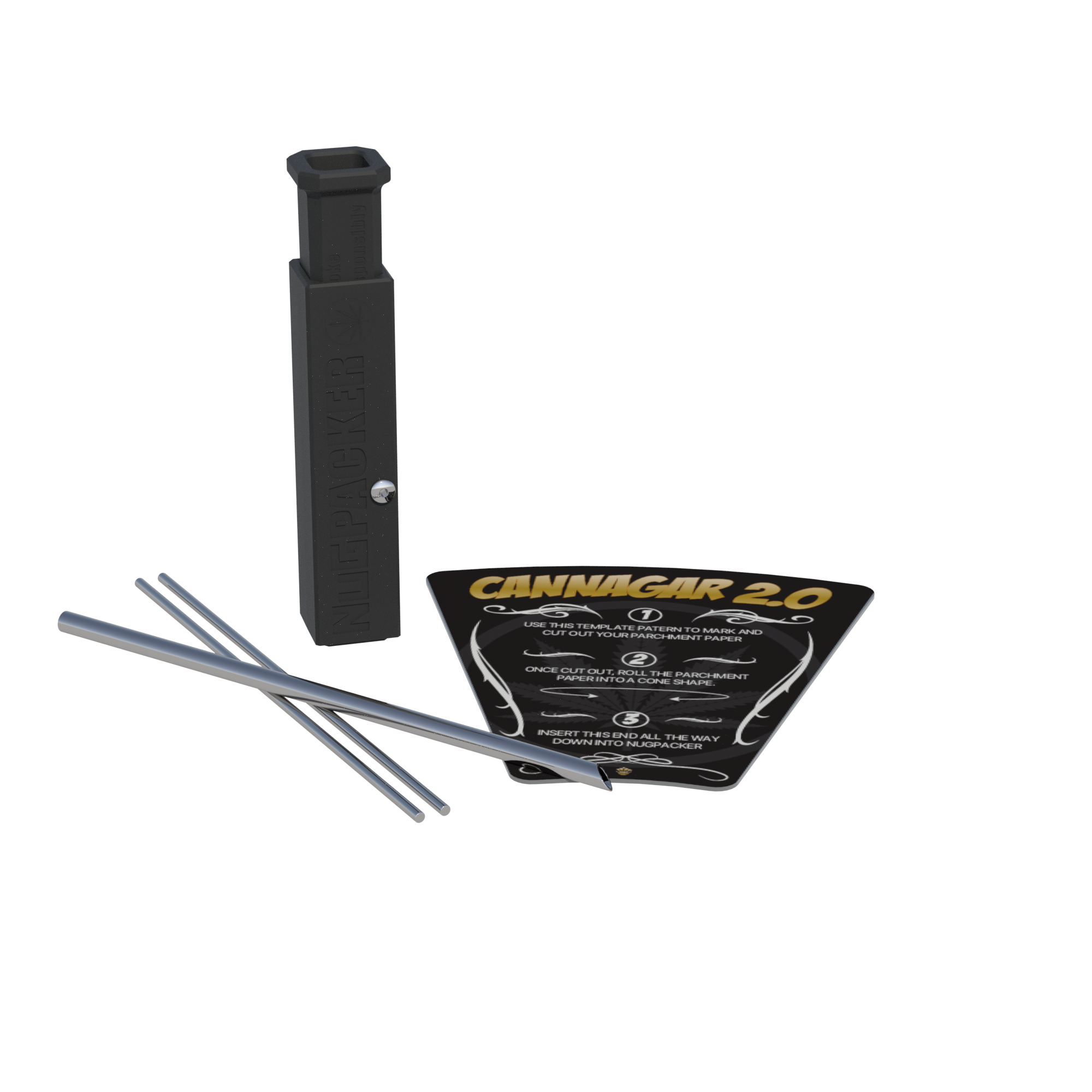 NugSmasher Cannagar 2.0 Pre-Roll Cone Loader & Packer - Perfect for Rolling Premium Cones at Home or Dispensaries
