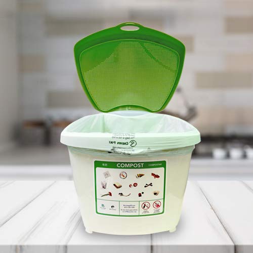 Eco-Friendly Hippo Sak Compostable Small Food Scrap Bags - 40 Count with Convenient Dispenser for Kitchen Waste, Composting & Sustainable Living