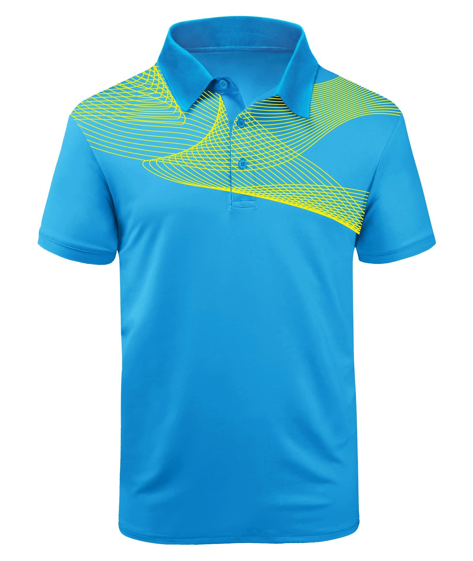 SWISSWELL Men's Moisture Wicking Polo Shirts - Breathable Mesh Tennis & Sports T-Shirt for Golf, Running, Workout - Comfortable Activewear for Casual & Athletic Wear