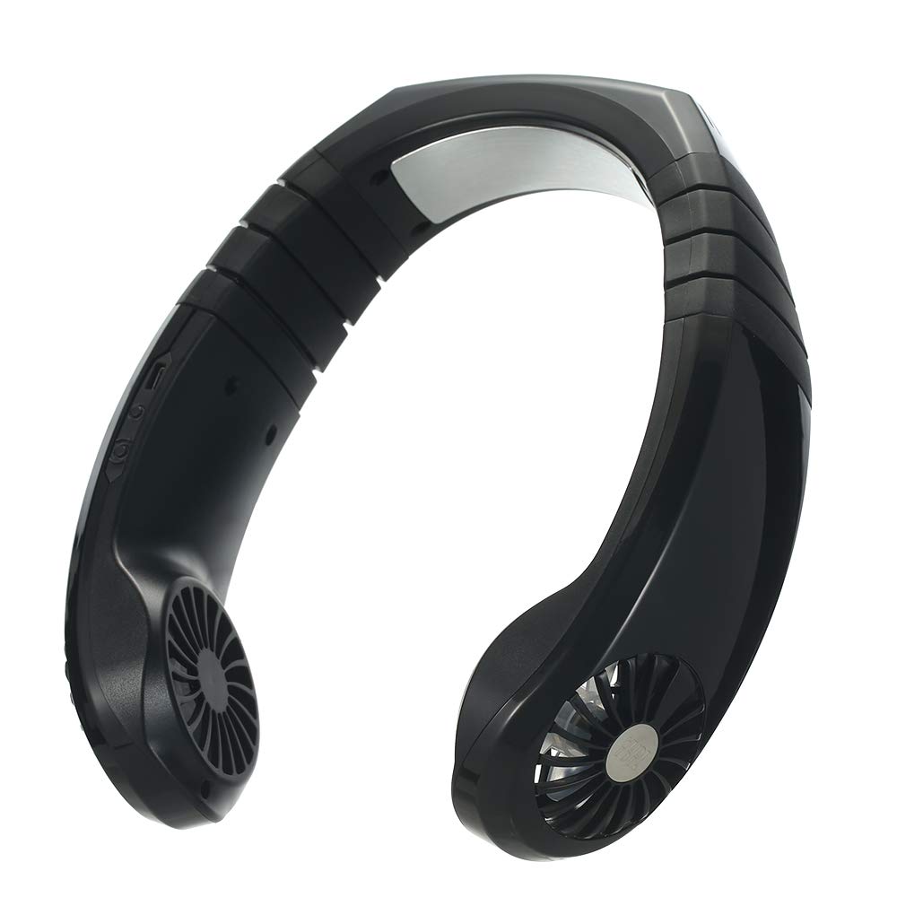 Tickas NC-01 Portable Neck Fan - 3-Speed USB Hanging Fan with Strong Airflow & Low Noise, Hands-Free Cooling for Outdoor Sports, Travel, Office & Home Use