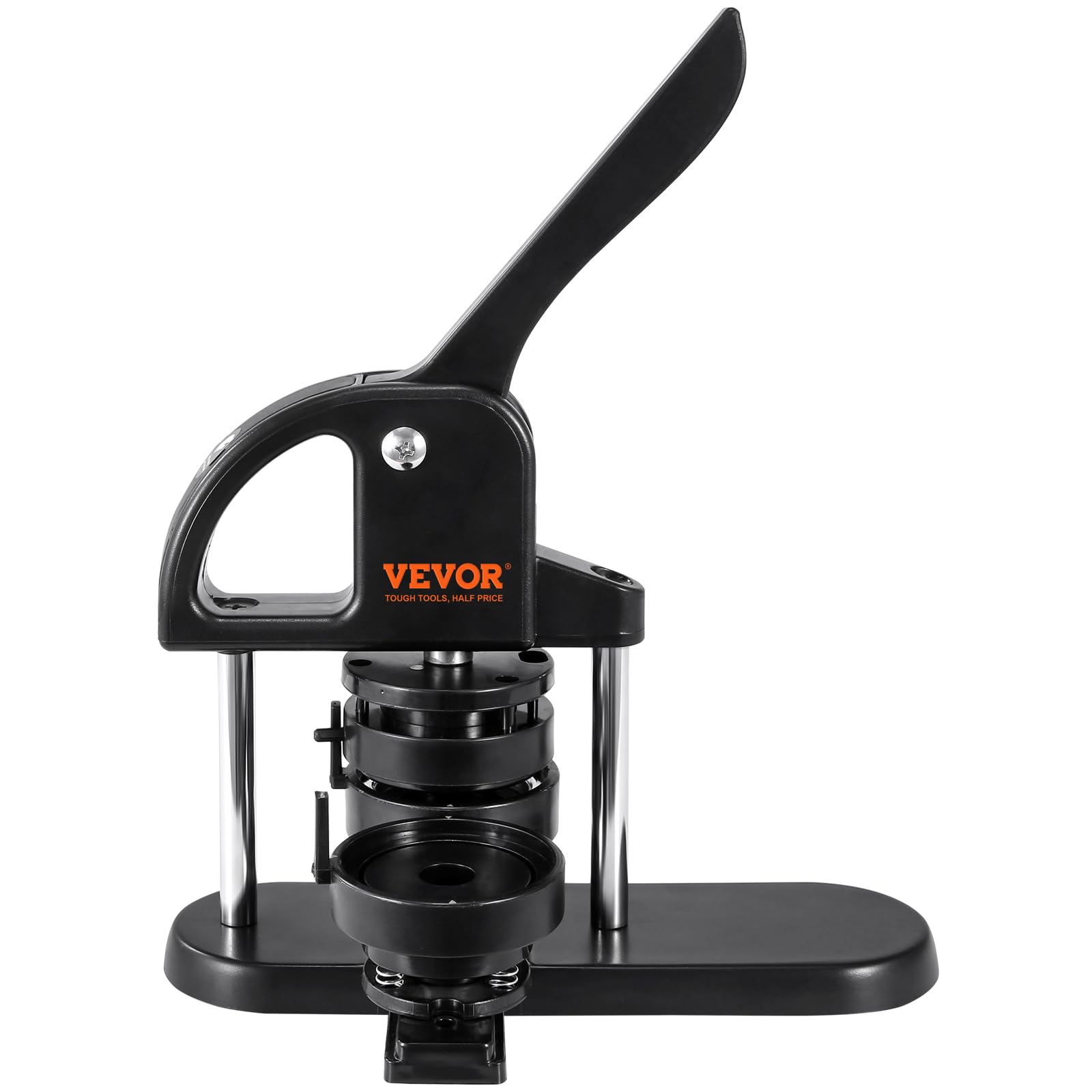 VEVOR 3-in-1 Button Maker Machine Kit with 300pcs Button Parts (1/1.25/2.28 inch) - Ergonomic Arc Handle Punch Press & Panda Magic Book - Perfect for DIY Crafts, School Projects, and Children's Birthday Gifts