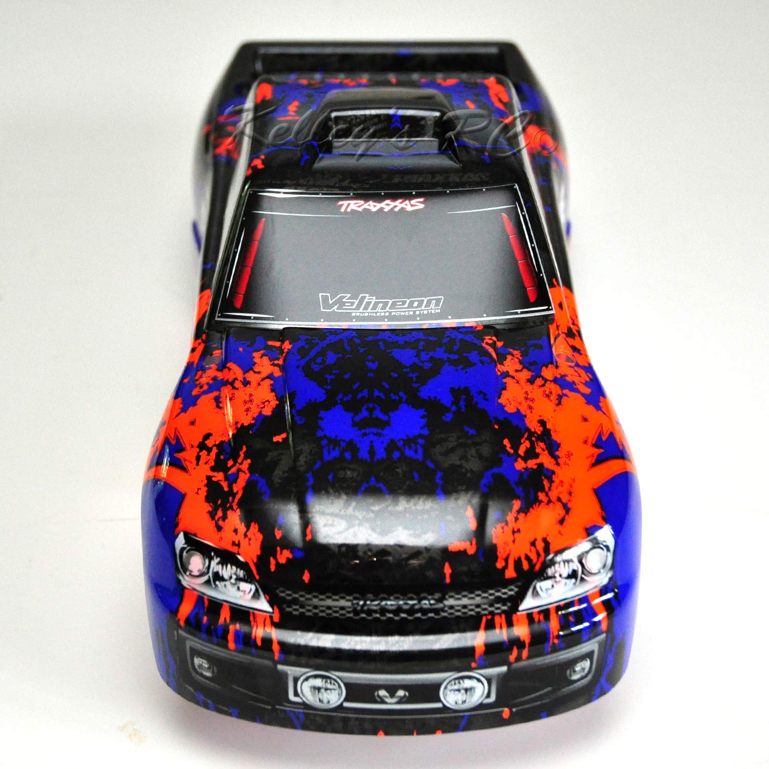 Traxxas Stampede 4x4 RTR RC Truck Body Bundle with Decal Sheet & Body Clips - Black, Orange, Blue for Off-Road Bashing & Racing