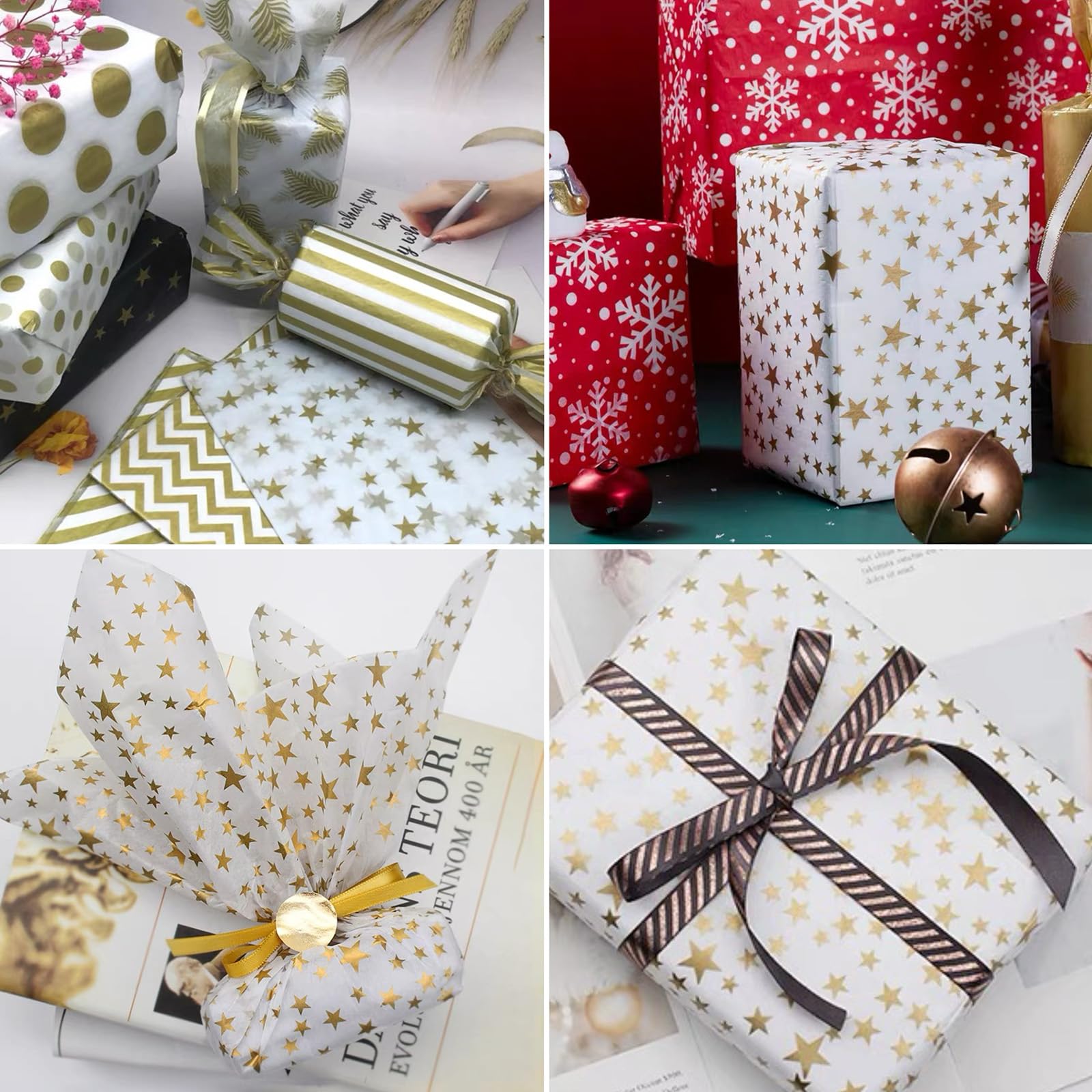 SHIPKEY 12 Pack White Gift Bags with Tissue Paper - 12.5x4.5x11 Inches Large Paper Bags with Ribbon Handles for Birthday, Wedding, Baby Shower & Holiday Gifts
