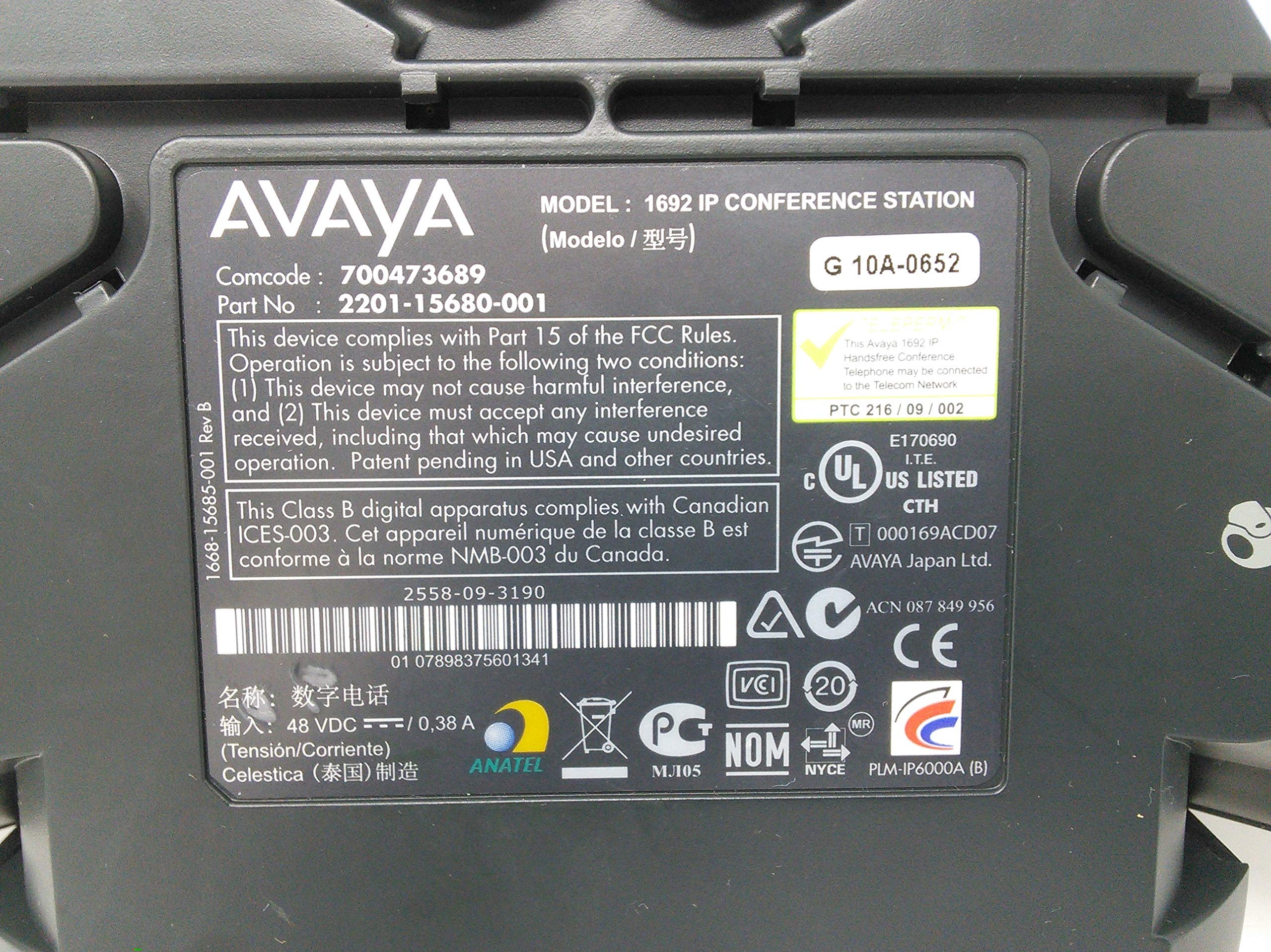 Avaya 1692 IP Conference Phone - High-Quality VoIP Business Phone with HD Audio for Office Meetings & Remote Collaboration (Ideal for Boardrooms, Conference Calls & Home Offices)
