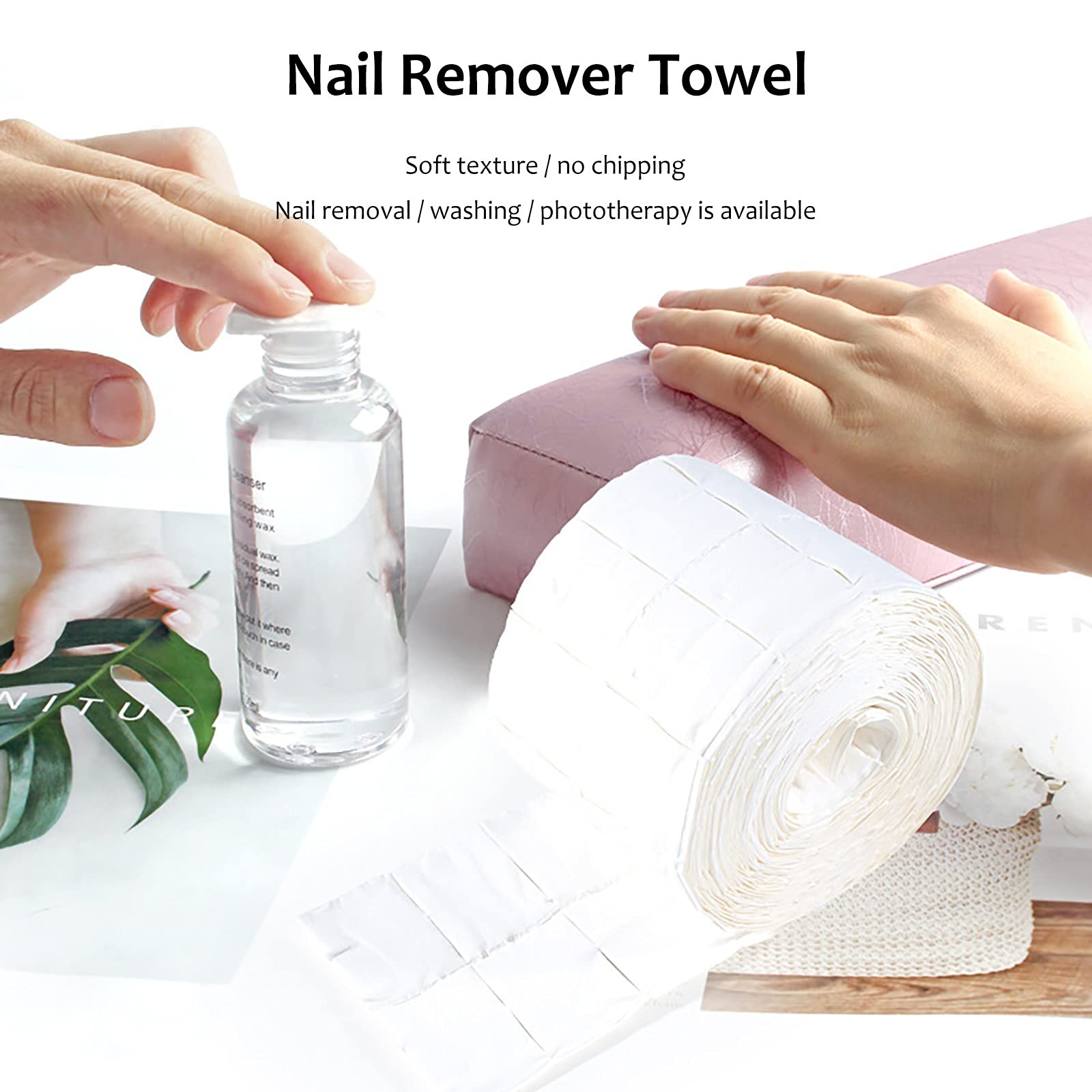500-Pack Lint-Free Cellulose Nail Polish Remover Wipes - Gentle Gel, Acrylic & False Nails Remover Pads - Ideal for Salon, Home Manicures & Nail Art Maintenance