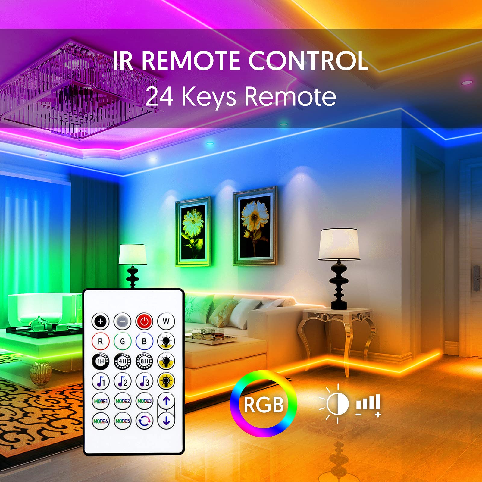 Smart LED TV Backlight - 9.8ft USB Fairy Lights with Remote, 16 Million Colors, Dimmable 30 LEDs for 40-55 Inch TVs | Perfect for Gaming Setup, Home Theater & Ambient Lighting