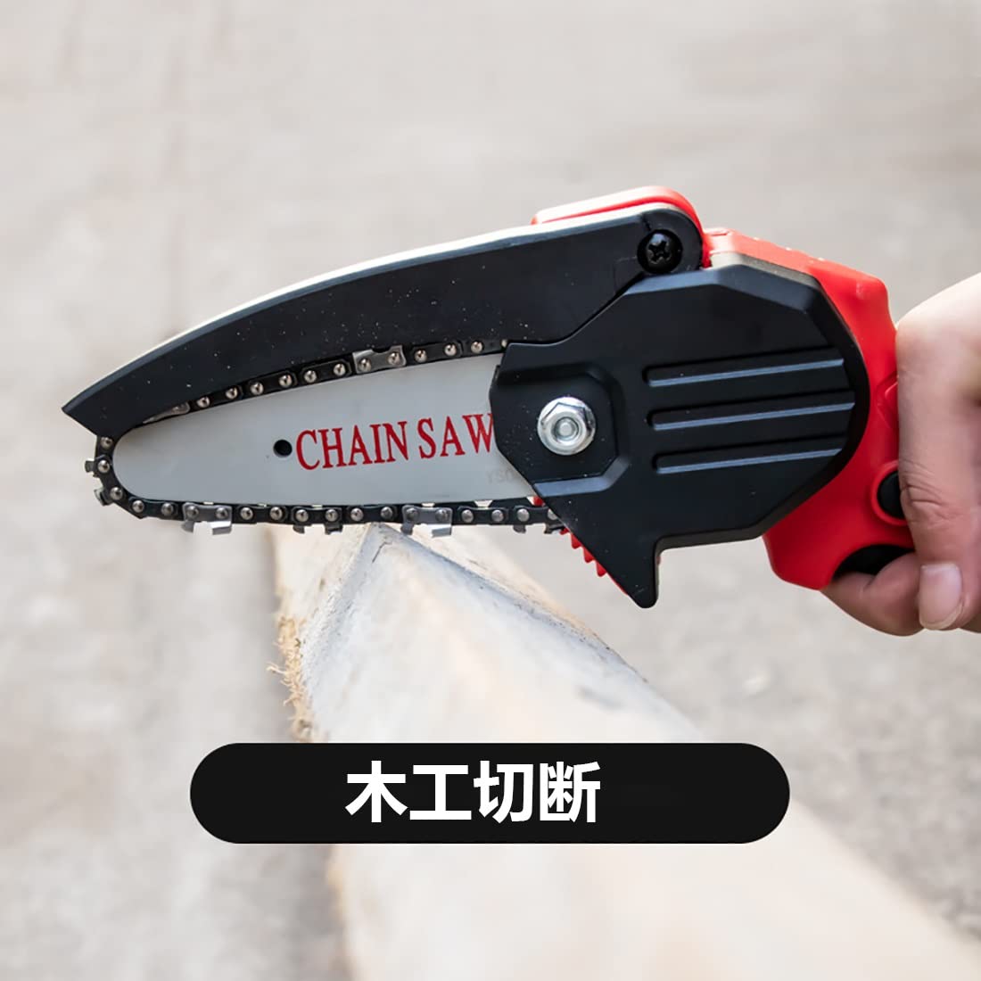 4 Inch Cordless Mini Chainsaw with Battery & LED Light - Portable Electric Chainsaw with Charger for Gardening, Wood Cutting, Tree Pruning & Outdoor Camping | Perfect for DIY Projects, Yard Work & Survival Tools