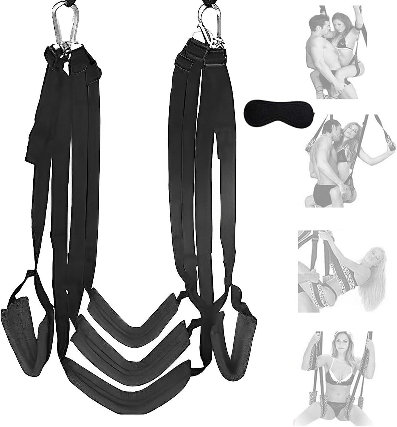 Premium Adjustable Door Sex Swing with Soft Leather Cushion & Thick Padding - Bondage Restraints for Couples - Upgrade Version with Reinforced Straps - Perfect for Bedroom, BDSM, Yoga & Spice Up Your Love Life RT327