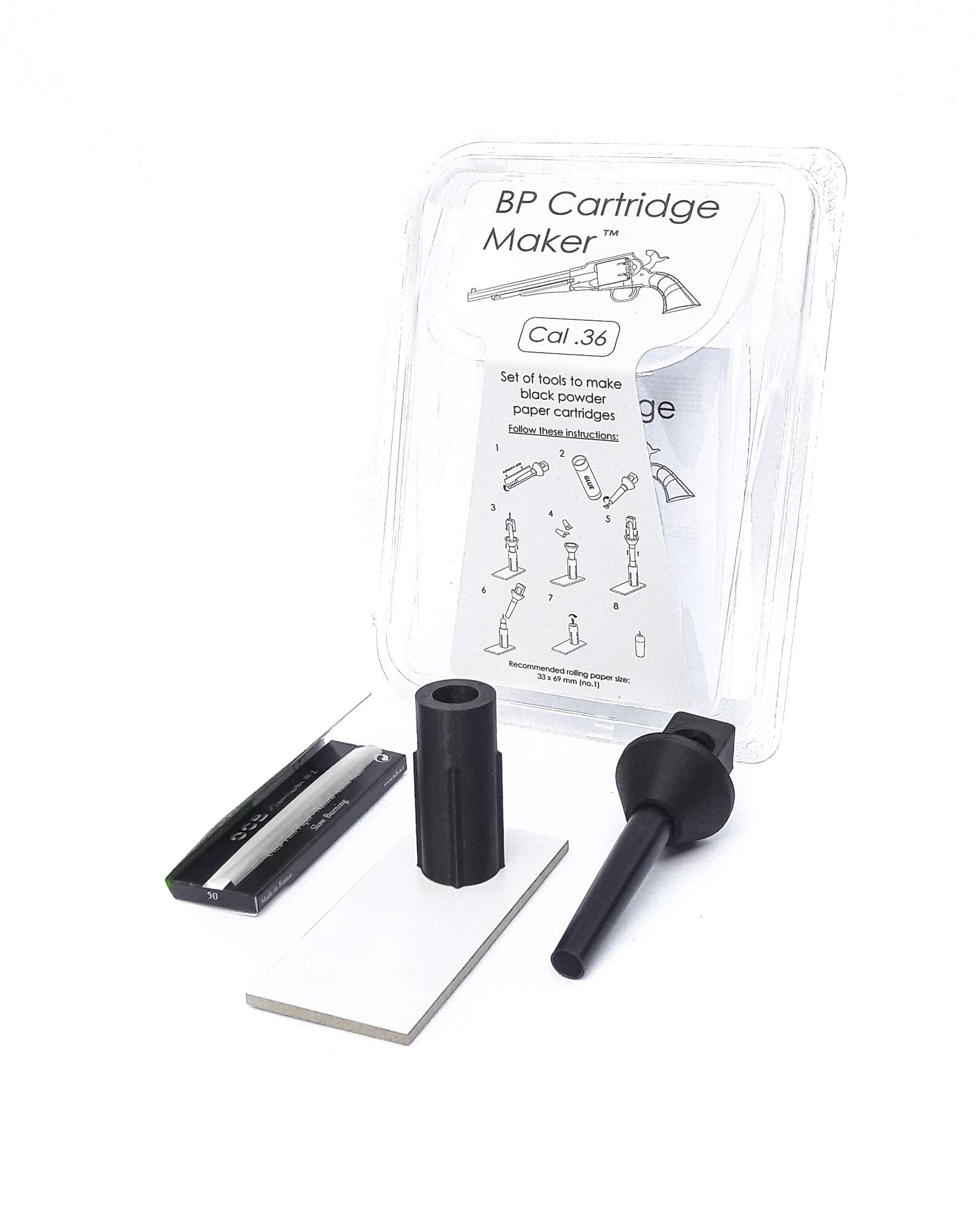 BP Cartridge Maker - Black Powder Revolver Cartridge Tool for .36 Caliber - Perfect for Historical Reenactments & Muzzleloader Shooting