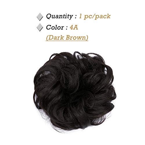 Messy Bun Hair Extension for Curly Hair - Clip-in Updo Hairpiece for Women | Perfect for Weddings, Parties & Everyday Styling
