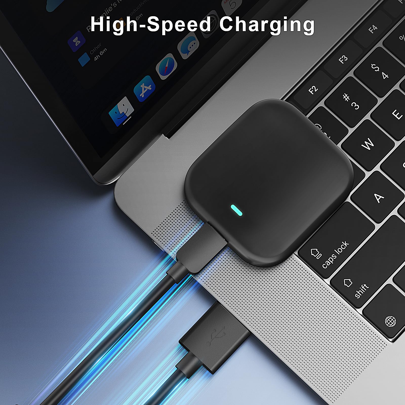 Kuaguozhe 3.9ft Extended Charging Cable for Whoop Battery 4.0 - Replacement USB Charger Cord Compatible with Whoop Charger (Cable Only) - Perfect for Fitness Tracking, Sleep Monitoring & Wireless Charging