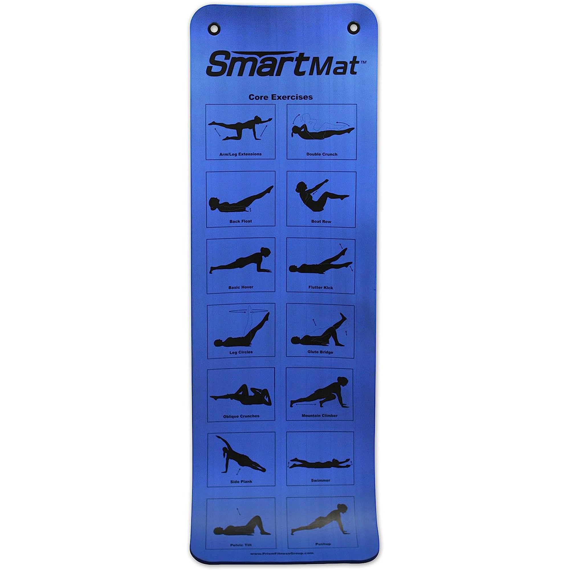 Smart Self-Guided Exercise Mat for Yoga, Pilates & Home Workouts - Non-Slip Fitness Mat with Alignment Markers for Perfect Posture