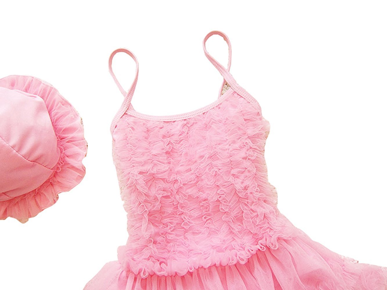 Baby Girls Princess Lace Tankini Swimsuit with Tutu Skirt - 2 Piece Swimwear Set for Toddler Pool & Beach Play