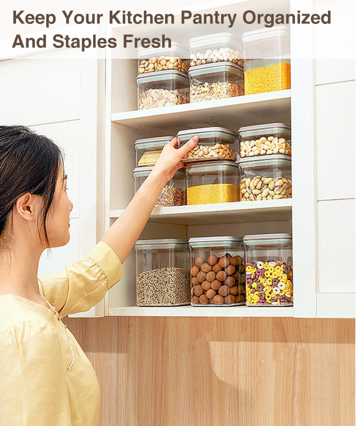 Airtight Food Storage Containers with Pop Lids - 2-Piece Set (2.8Qt Each) | BPA-Free Kitchen & Pantry Organization | Ideal for Meal Prep, Leftovers & Dry Food Storage