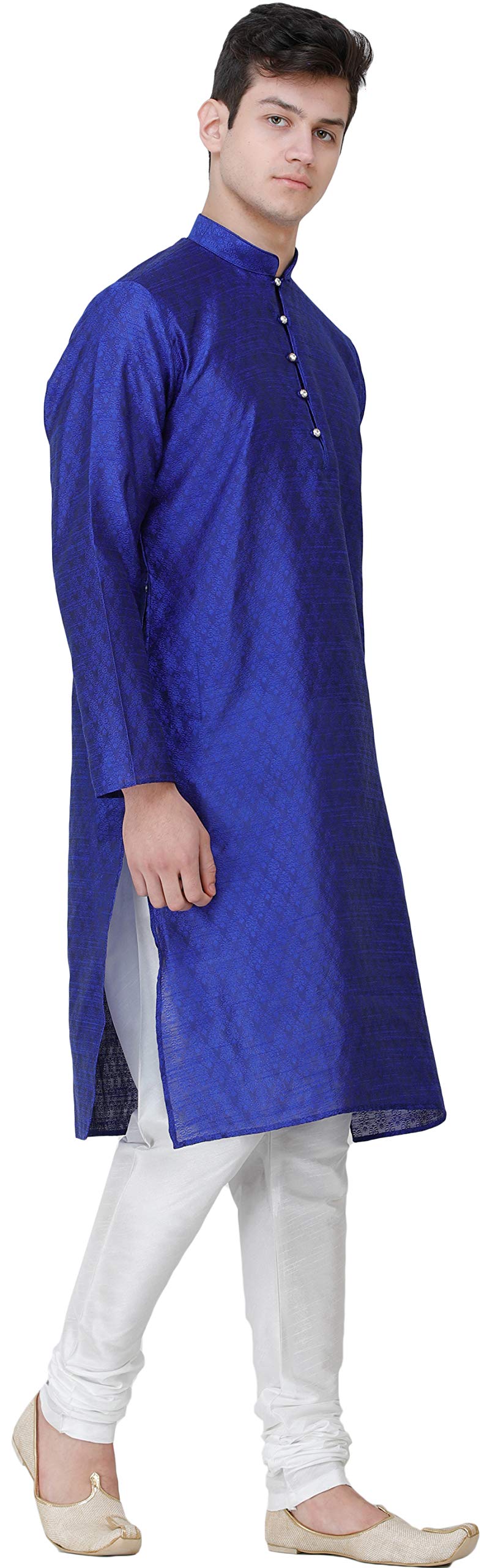 Exotic Indian Wedding Kurta Pajama Set for Men - Elegant Jacquard Woven Booti Design | Perfect for Festivals, Ceremonies & Special Occasions