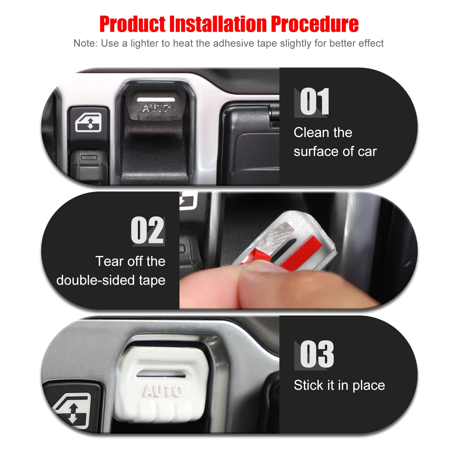 4PCS White Window Switch Button Cover Trim Interior Accessories for Jeep Wrangler JL JLU Gladiator JT 2018-2023 - Upgrade Your Ride with Stylish Protection (Perfect for Off-Roading & Daily Commute)