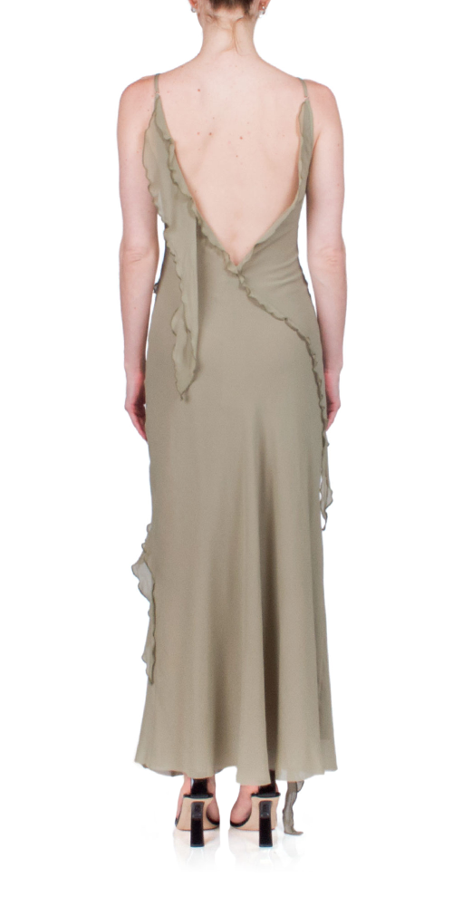 Gabriel Frill Maxi Dress for Women - Elegant Flowy Long Summer Dress with Ruffles, Boho Chic Beach Wedding Guest Dress | Perfect for Vacations, Parties & Date Nights
