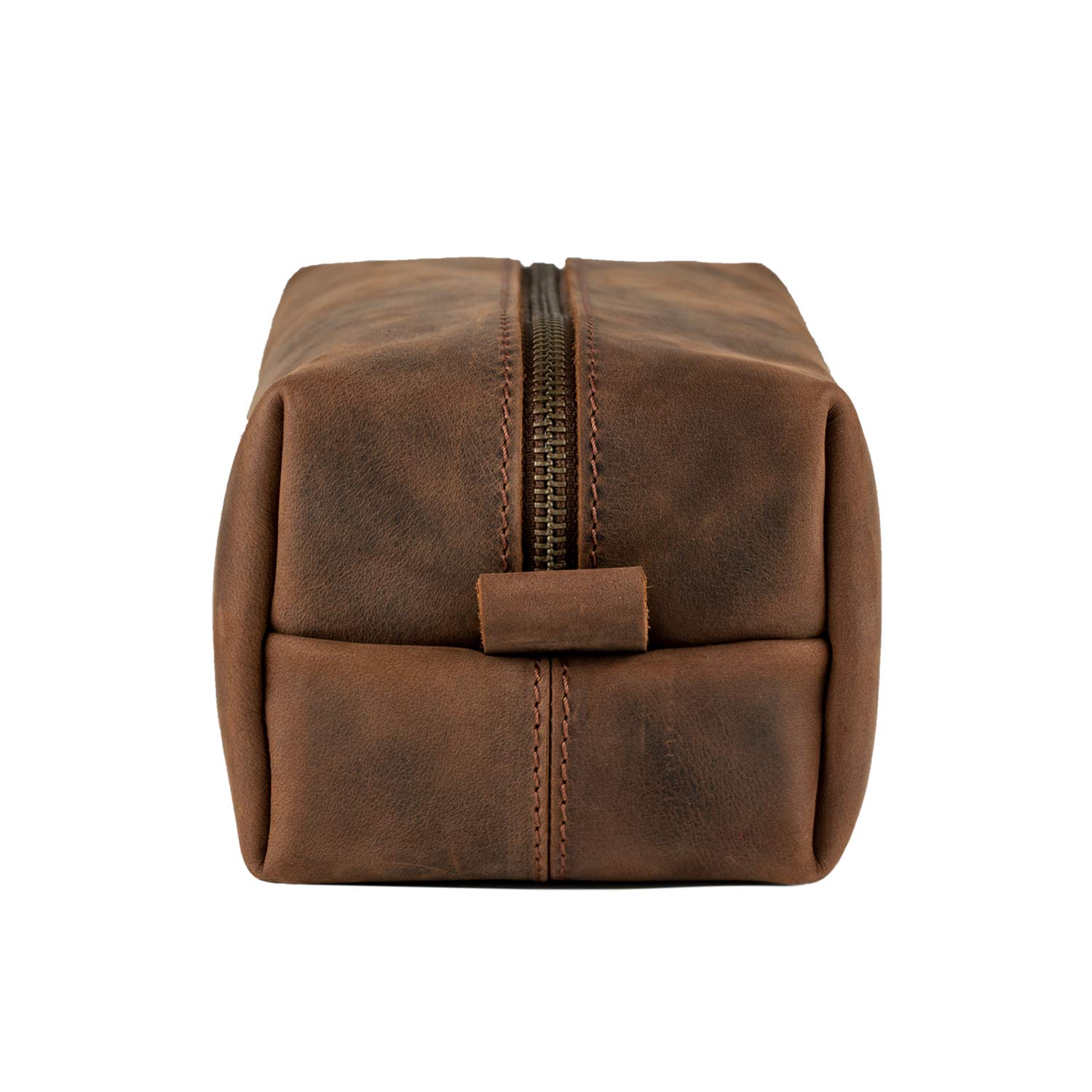 Premium Genuine Leather Travel Toiletry Bag for Men & Women - Waterproof Makeup & Shaving Organizer - Ideal for Business Trips, Gym, Camping & Vacation Essentials