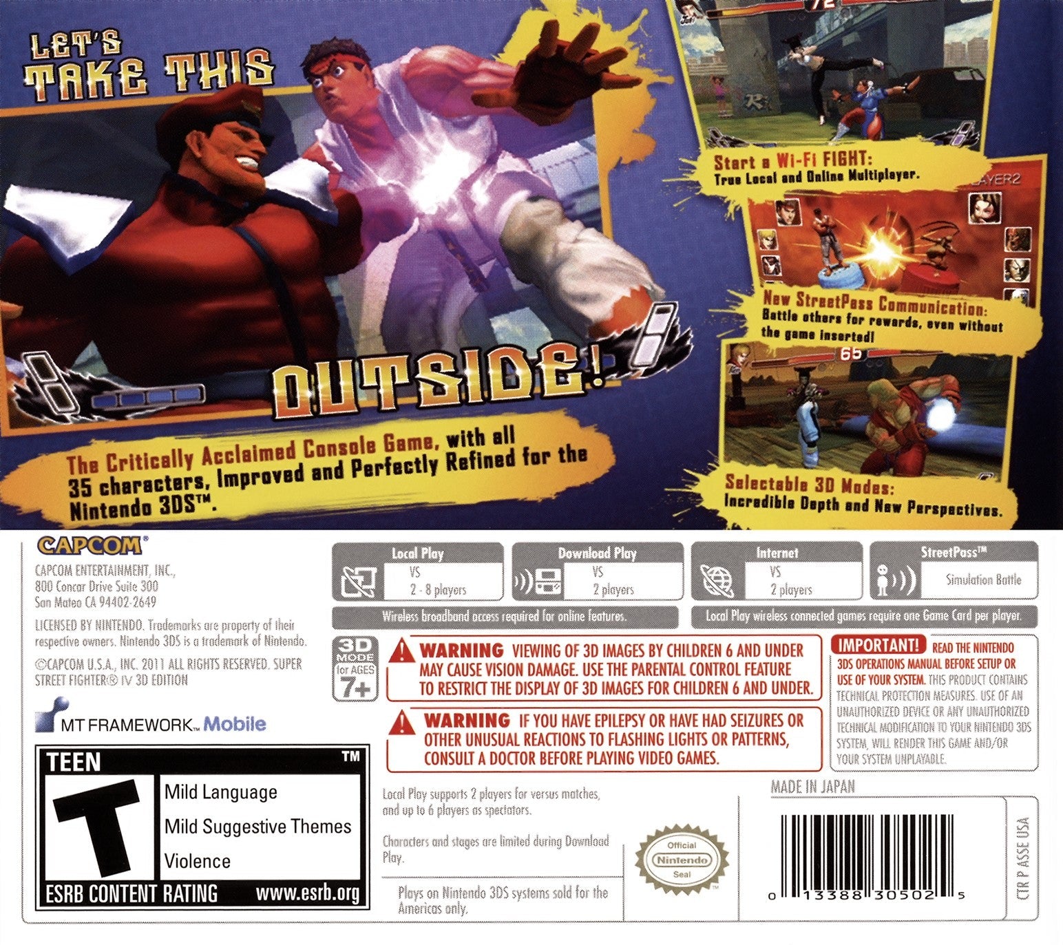 Super Street Fighter IV: 3D Edition - Nintendo 3DS Fighting Game | Classic Arcade Action | Perfect for Gaming Enthusiasts & Competitive Play