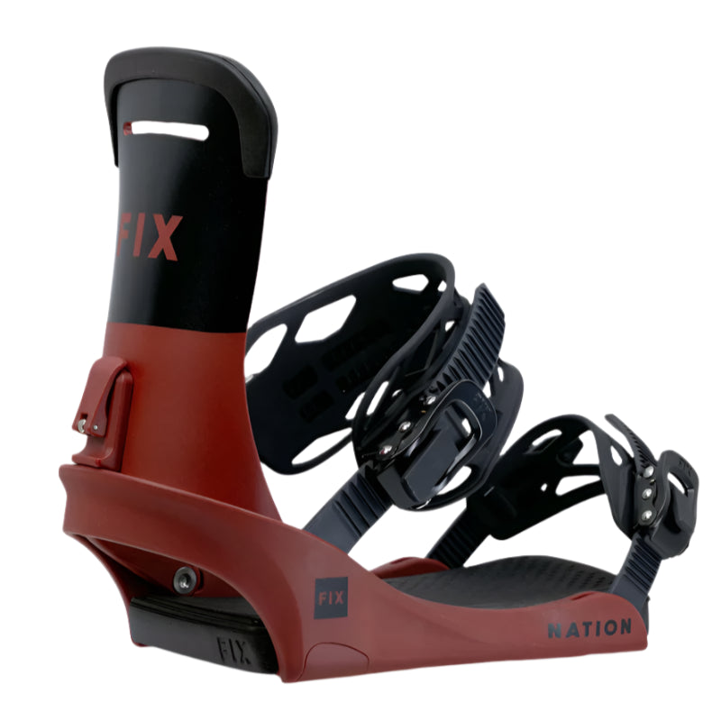 Fix Nation 2024 Snowboard Bindings - High-Performance Adjustable Snowboard Bindings for All-Mountain & Freestyle Riding - Perfect for Powder, Park & Backcountry Adventures