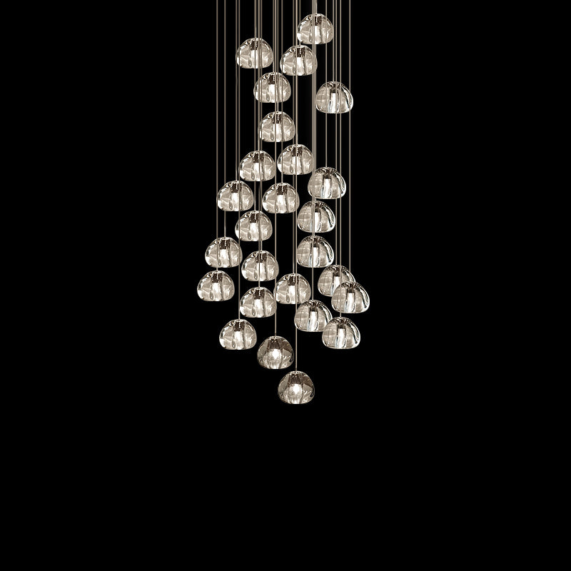 Elegant Crystal Pendant Light - Modern Chandelier for Dining Room, Bedroom & Living Room Decor - Dimmable LED Hanging Lamp for Home & Office Lighting