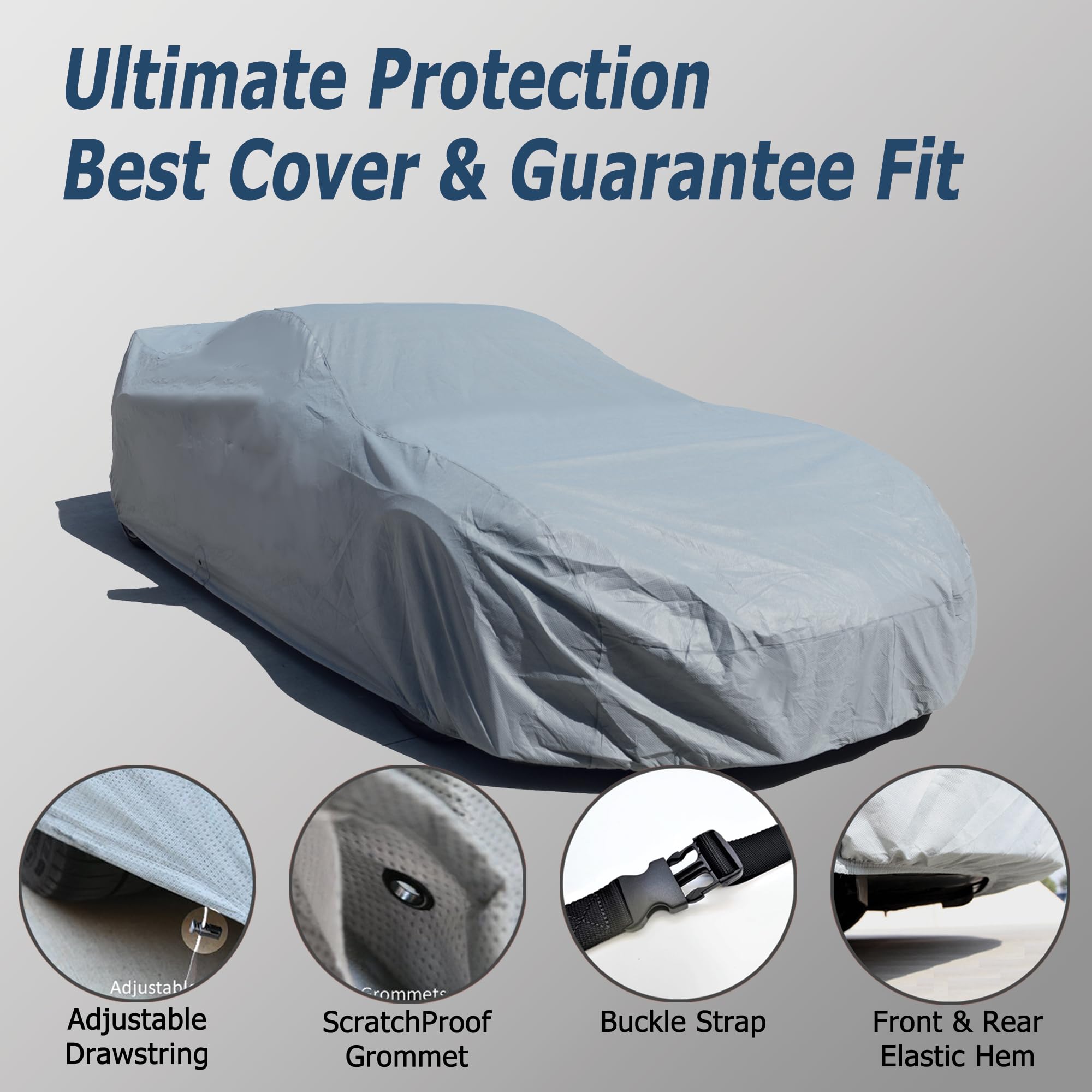 XTREMECOVERPRO Silver Series Grey Car Cover for 2019-2025 Jeep Gladiator - Waterproof & UV Protection Truck Cover for Outdoor Parking & Winter Storage