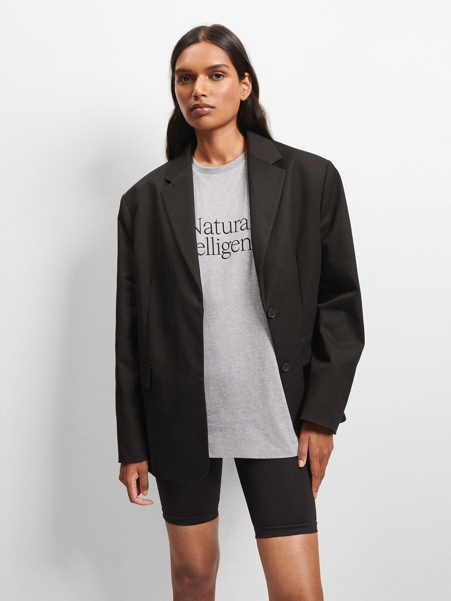 Women's 365 Natural Intelligence T-Shirt - Soft Cotton Crewneck Tee in Grey Marl | Casual Everyday Wear, Workout & Lounge Outfit