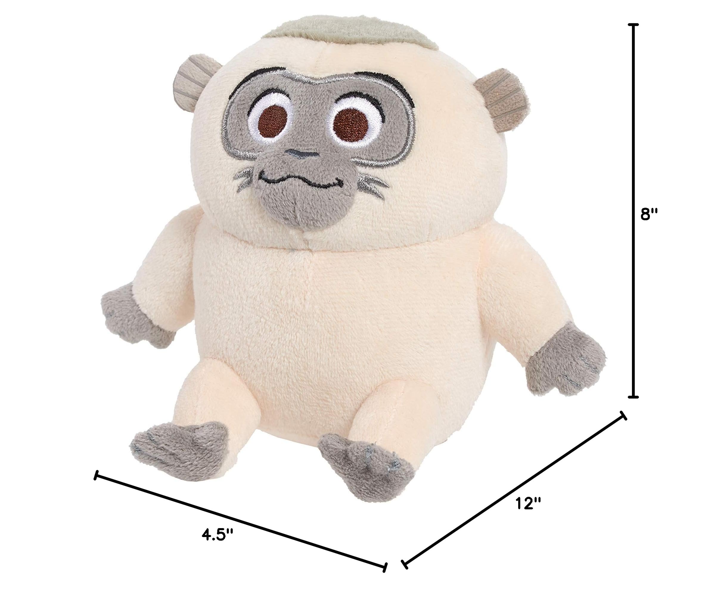 Disney's Raya and The Last Dragon 4.5-Inch Uka Soft Plush Stuffed Ongi Monkey Toy for Kids Ages 3+ | Cute Collectible Gift for Disney Fans, Birthday Party Favors & Playtime Companion