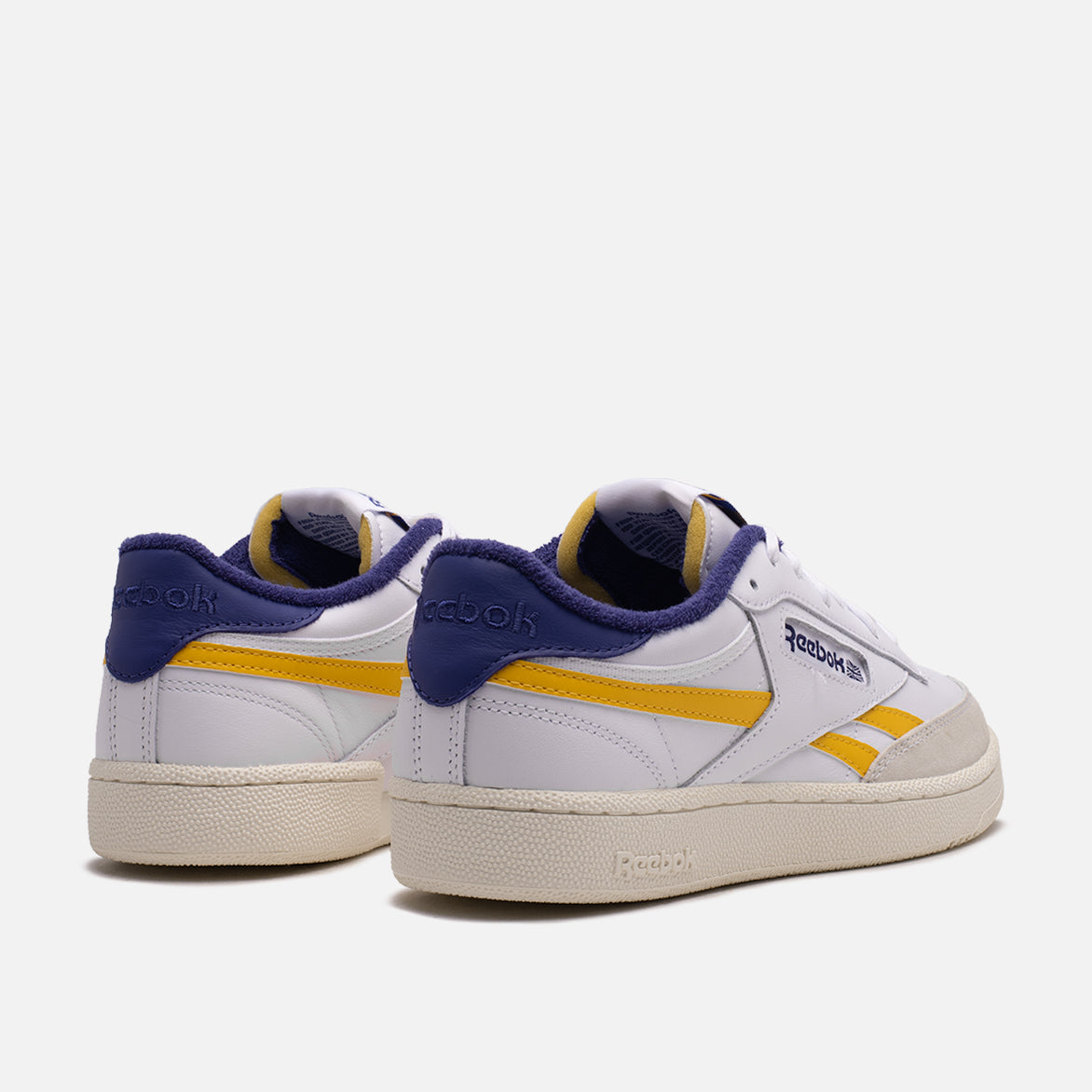 CLUB C Revenge Sneakers - White, Collegiate Gold & Purple - Stylish Comfort for Casual Wear, Gym & Street Fashion