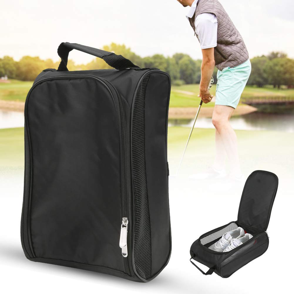 Haokaini Golf Shoe Bag - Waterproof Nylon Zippered Shoe Carrier for Men & Women, Portable Large Capacity Golf Shoe Storage Organizer - Perfect for Golf Course, Travel & Sports Equipment Storage
