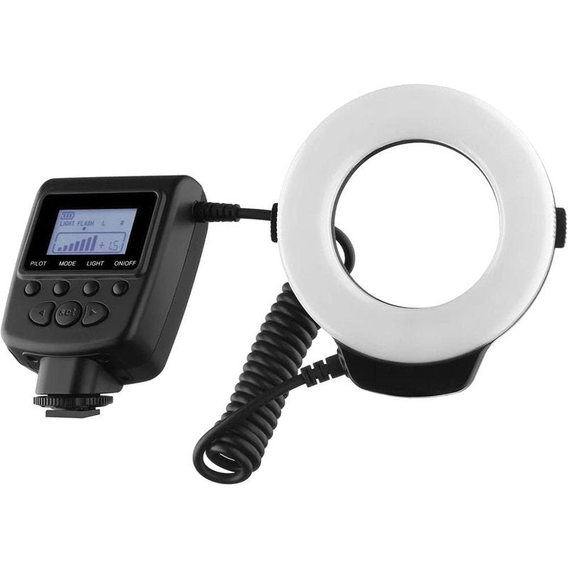 Canon EOS Rebel T7 Macro Ring Light Flash with LED Display - Perfect for Portrait, Macro & Low Light Photography