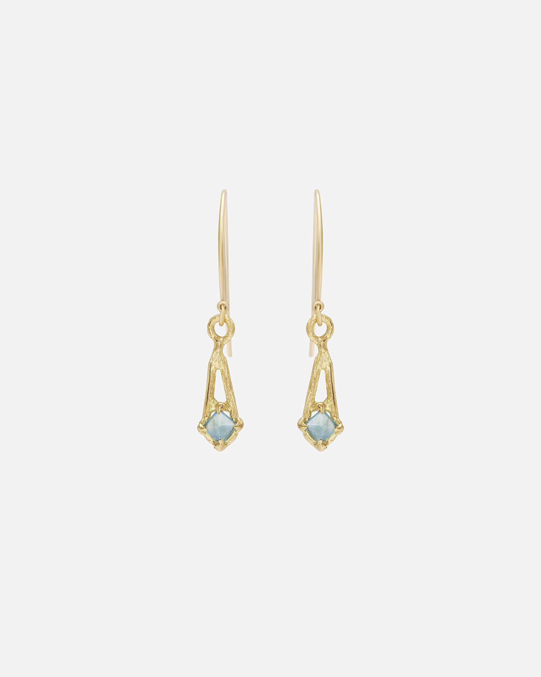 Exquisite Silk & Pyramid Blue Sapphire Earrings for Women – Elegant Jewelry Gift for Weddings, Parties & Special Occasions