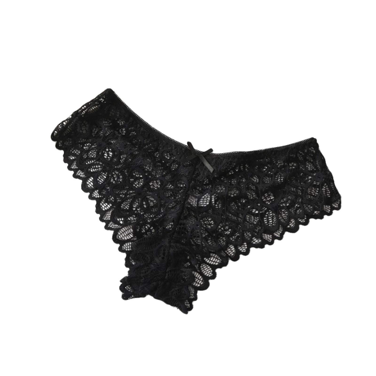 Sexy Bunny Lingerie for Women - Hollow Out Lace Bikini Set with Bow Detail | Comfortable Women's Underwear for Valentine's Day, Honeymoon & Romantic Nights