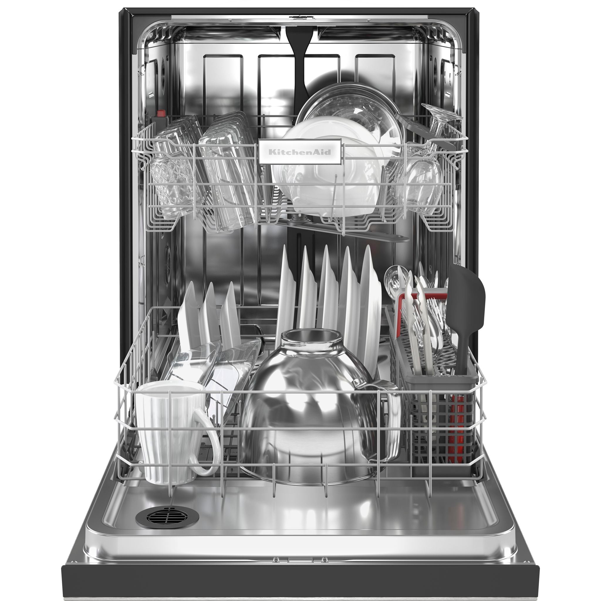 KitchenAid KDFE104KPS Built-in Dishwasher - 24 Inch Stainless Steel Interior & Exterior | Energy Star Certified | Ultra Quiet Operation | Perfect for Modern Kitchens & Open Concept Homes