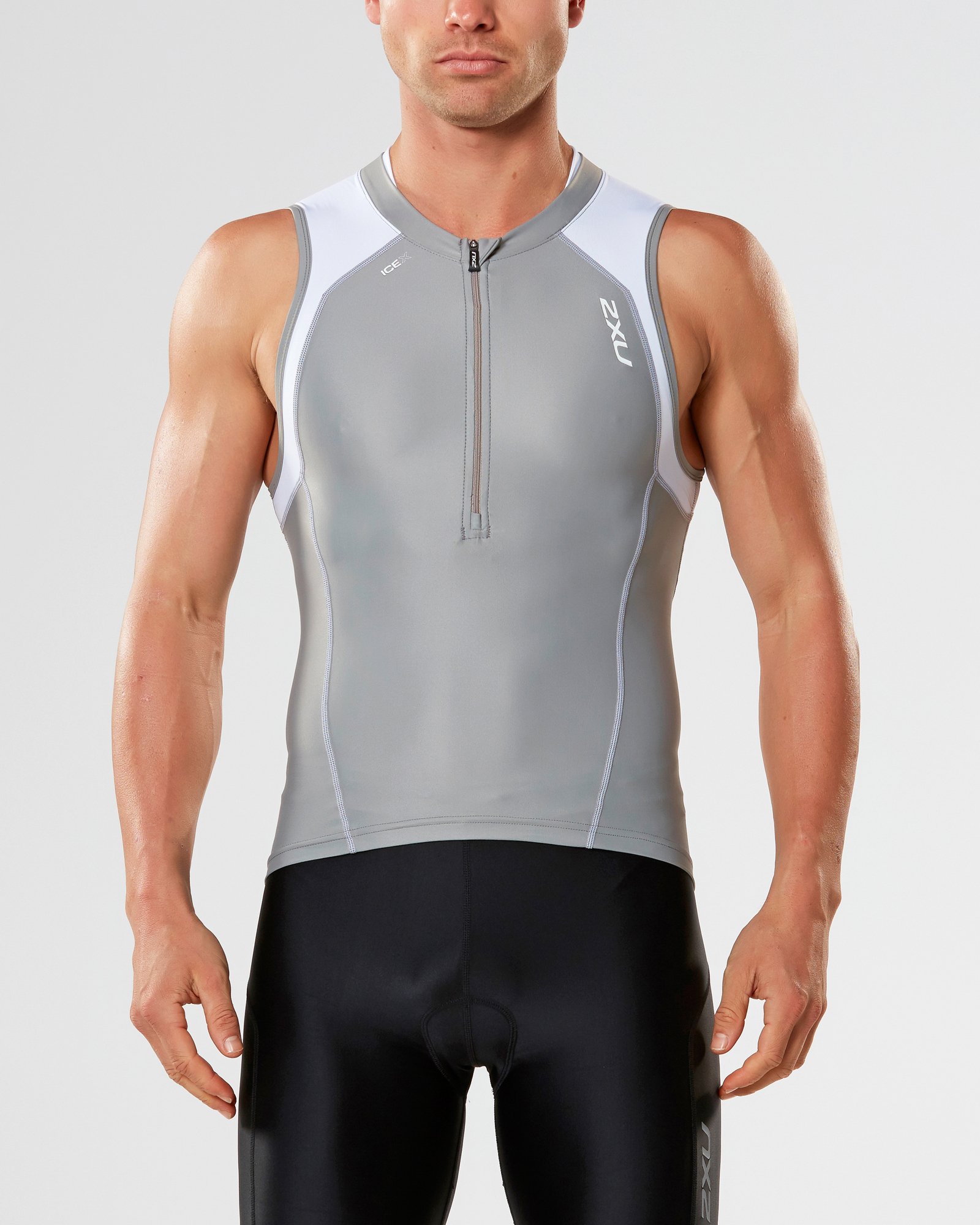 2XU Men's Compression Tri Singlet - High-Performance Triathlon Top for Running, Cycling & Swimming - Moisture-Wicking & Breathable Workout Shirt for Athletes