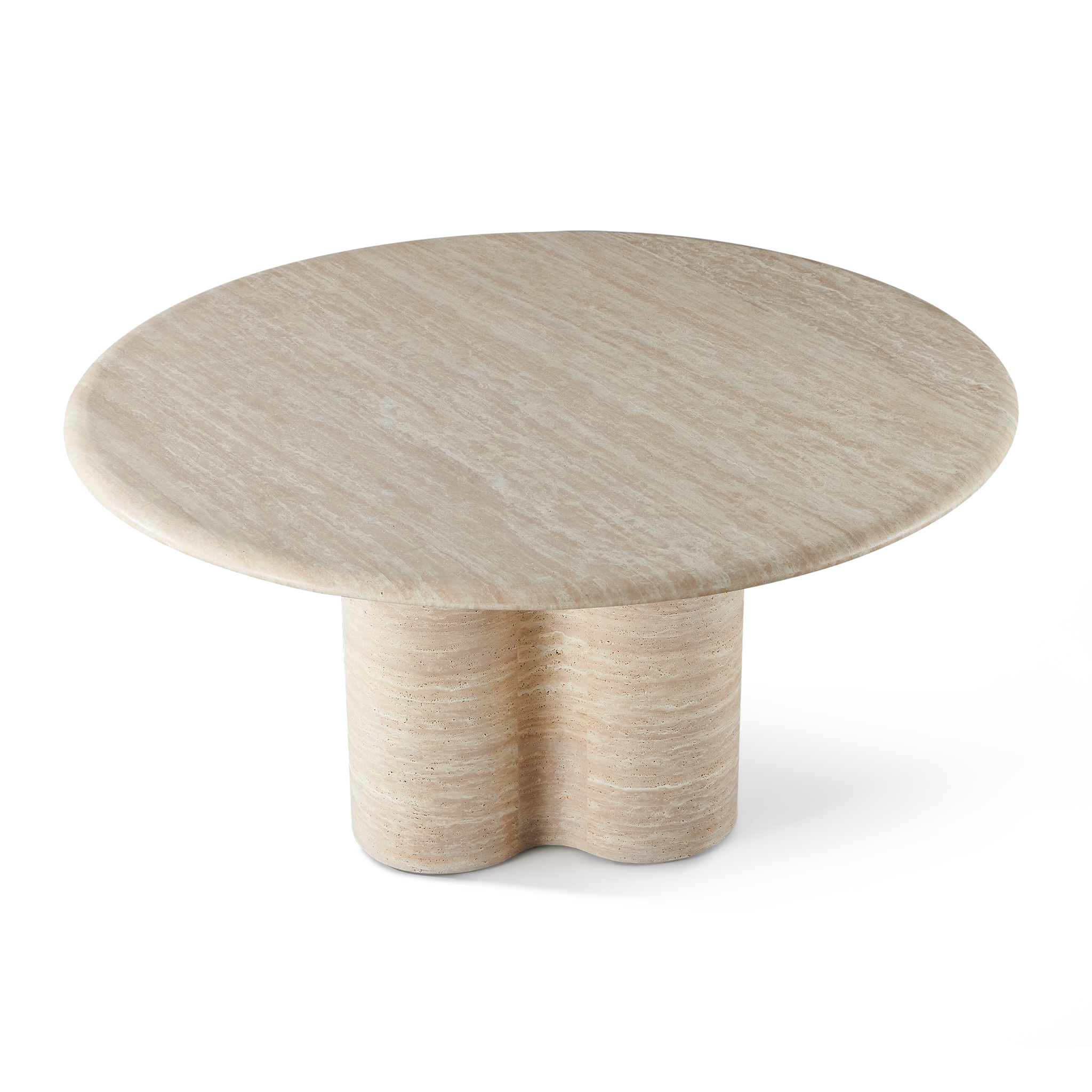 Porto Travertine Round Dining Table 60