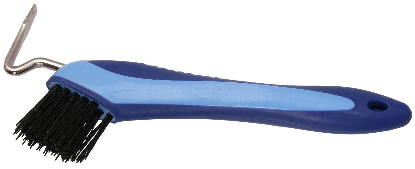 Premium Blue Soft Grip Hoof Pick & Brush Set - Durable Horse Hoof Cleaner Tool for Grooming, Cleaning & Care - Perfect for Equestrian, Stable & Farm Use