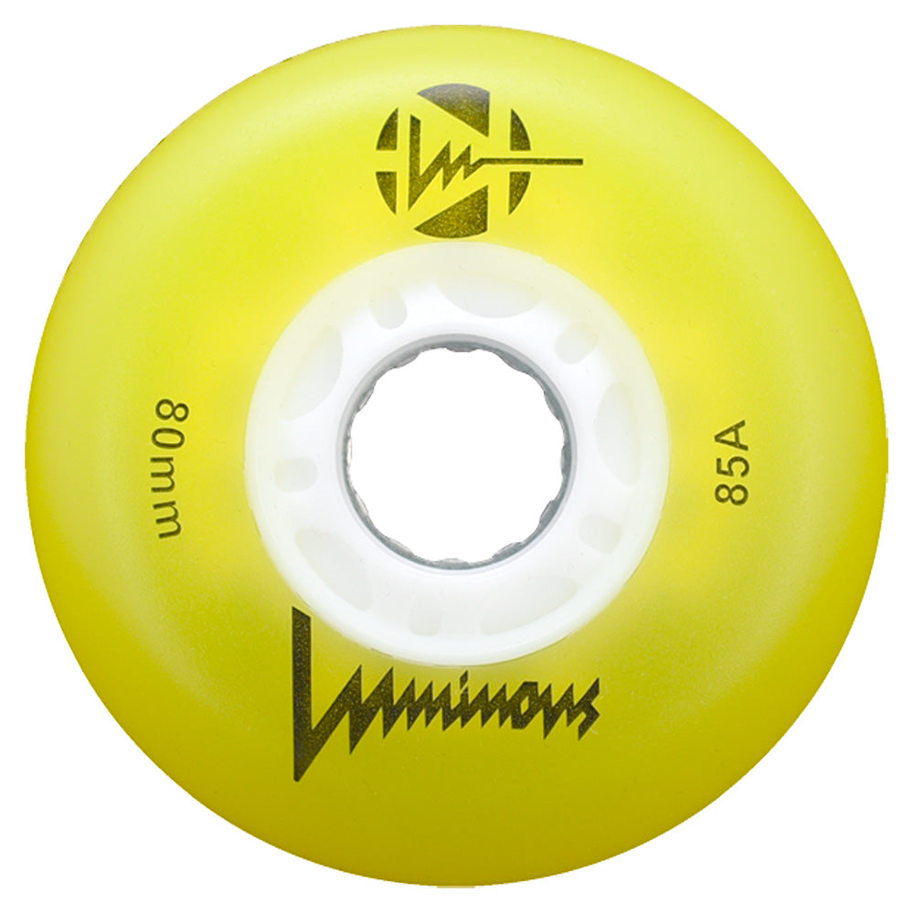 Luminous 80mm LED Light Up Inline Skate Wheels - 4 Pack Set for Night Skating, Rollerblading, and Outdoor Sports