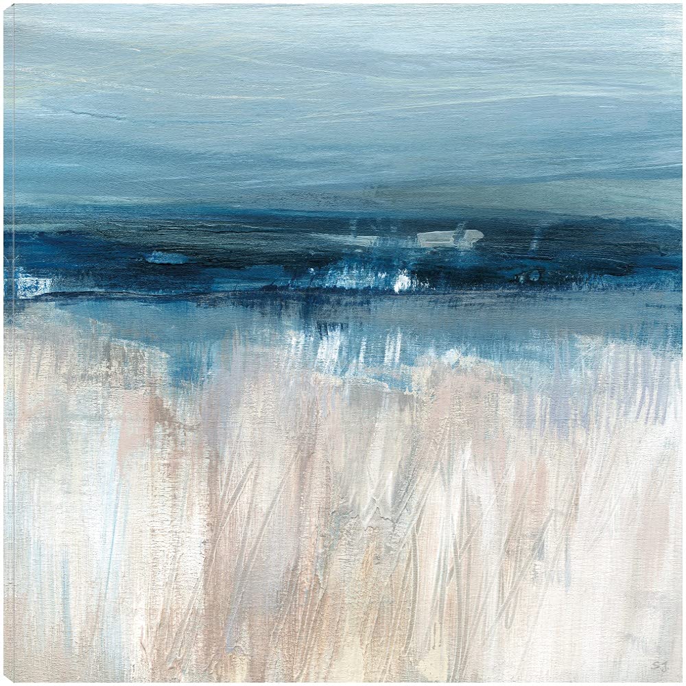 On the Severn II Fine Art Canvas Wall Decor by Susan Jill - 32x32 Inch Ready to Hang Painting for Living Room, Bedroom, Office & More - Coastal Landscape Artwork for Home & Commercial Spaces