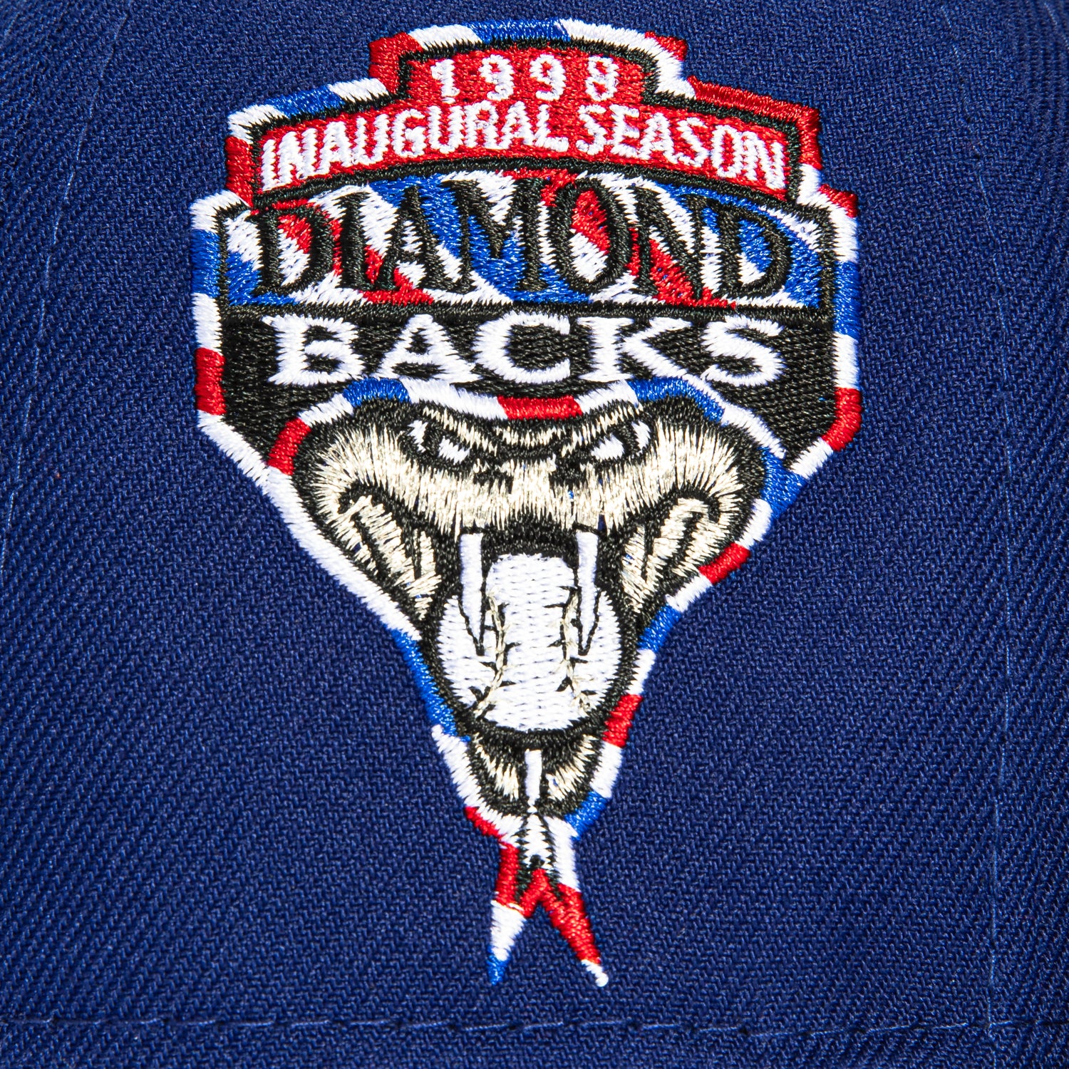 New Era 59Fifty Barbershop Arizona Diamondbacks Inaugural Patch Fitted Baseball Cap - Royal & Black - Official MLB Licensed Hat for Sports Fans & Collectors | Perfect for Games, Streetwear & Fashion Outfits
